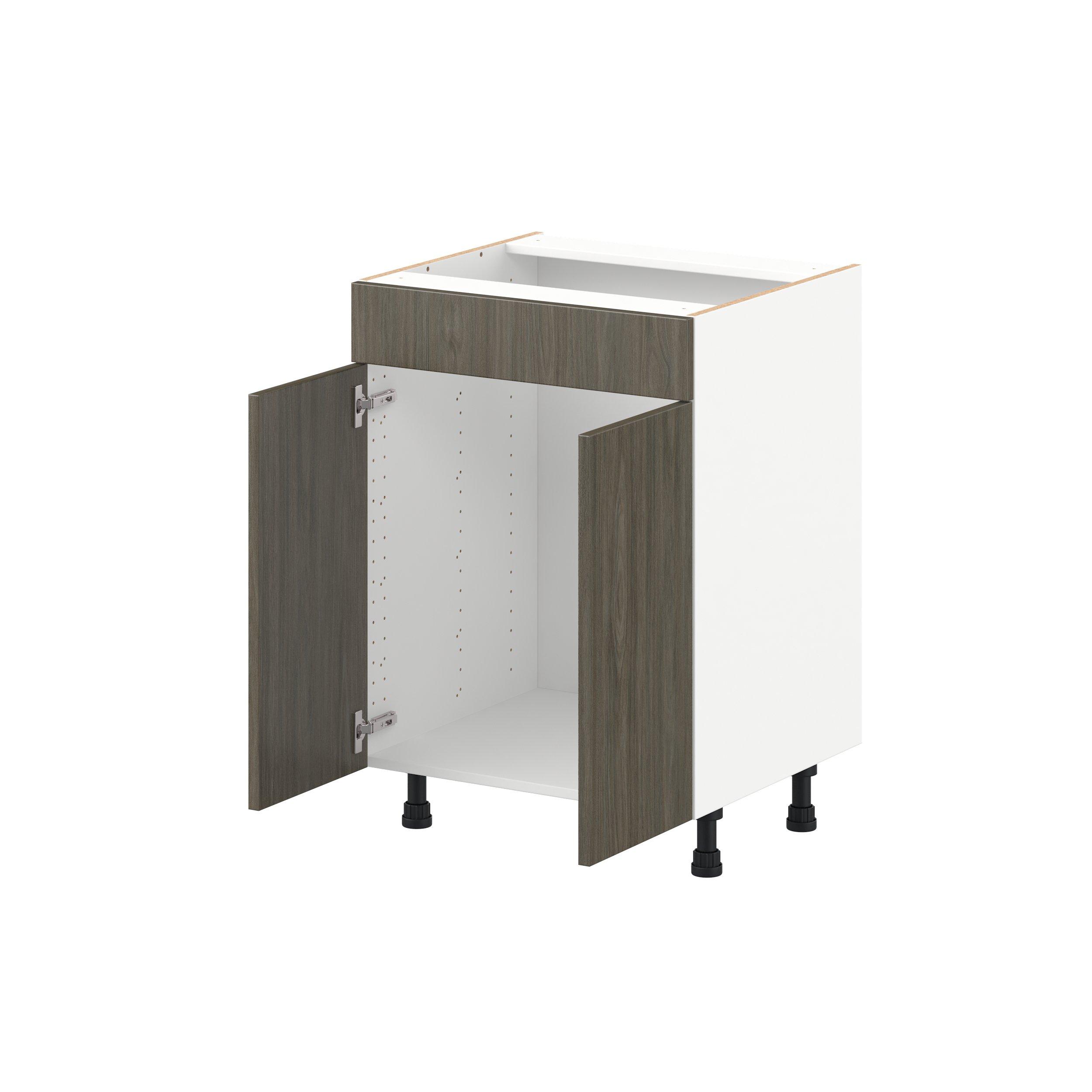 Glenwood 24 in. Burnt Walnut Vanity Sink Base Cabinet with False Front  - ADA