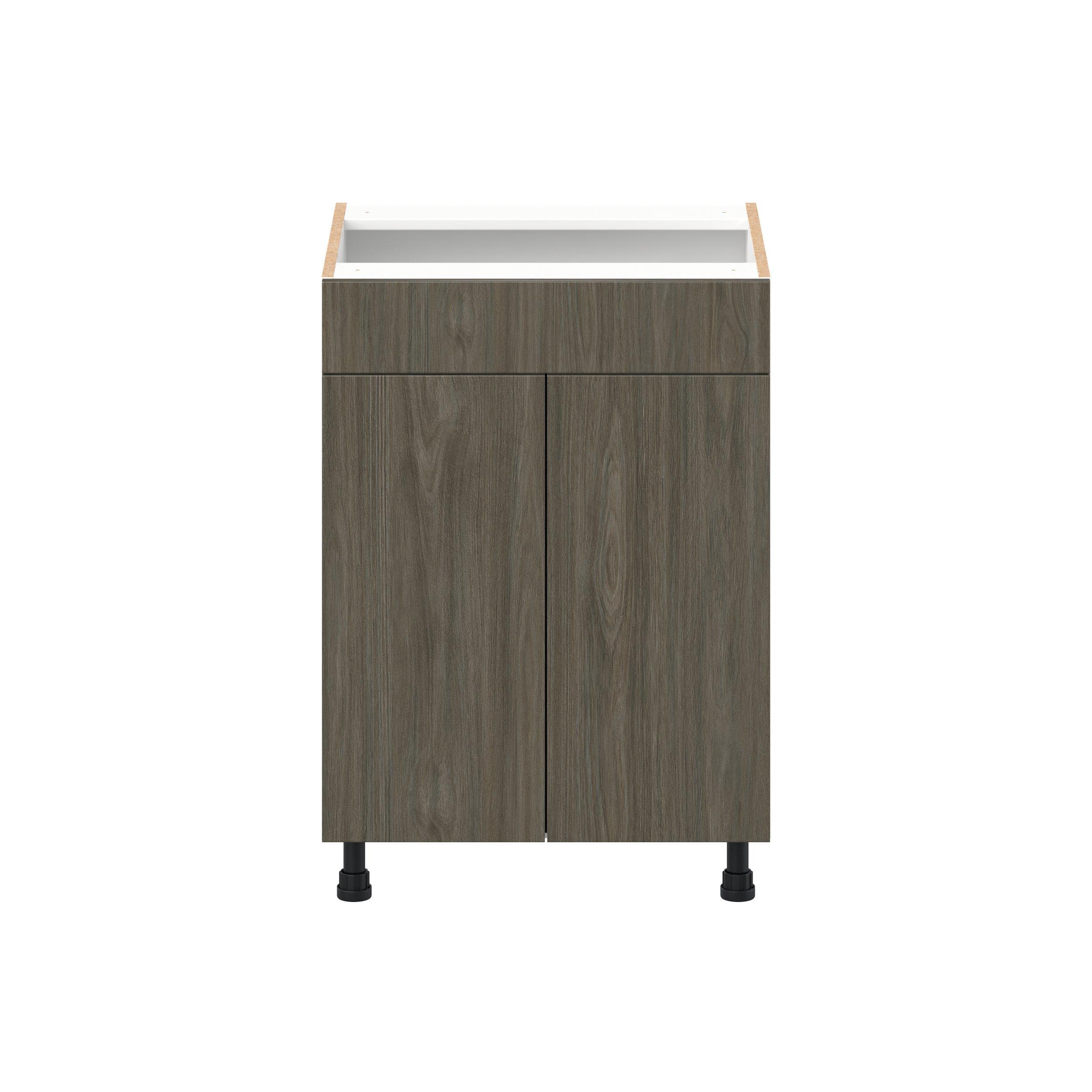 Glenwood 24 in. Burnt Walnut Vanity Sink Base Cabinet with False Front