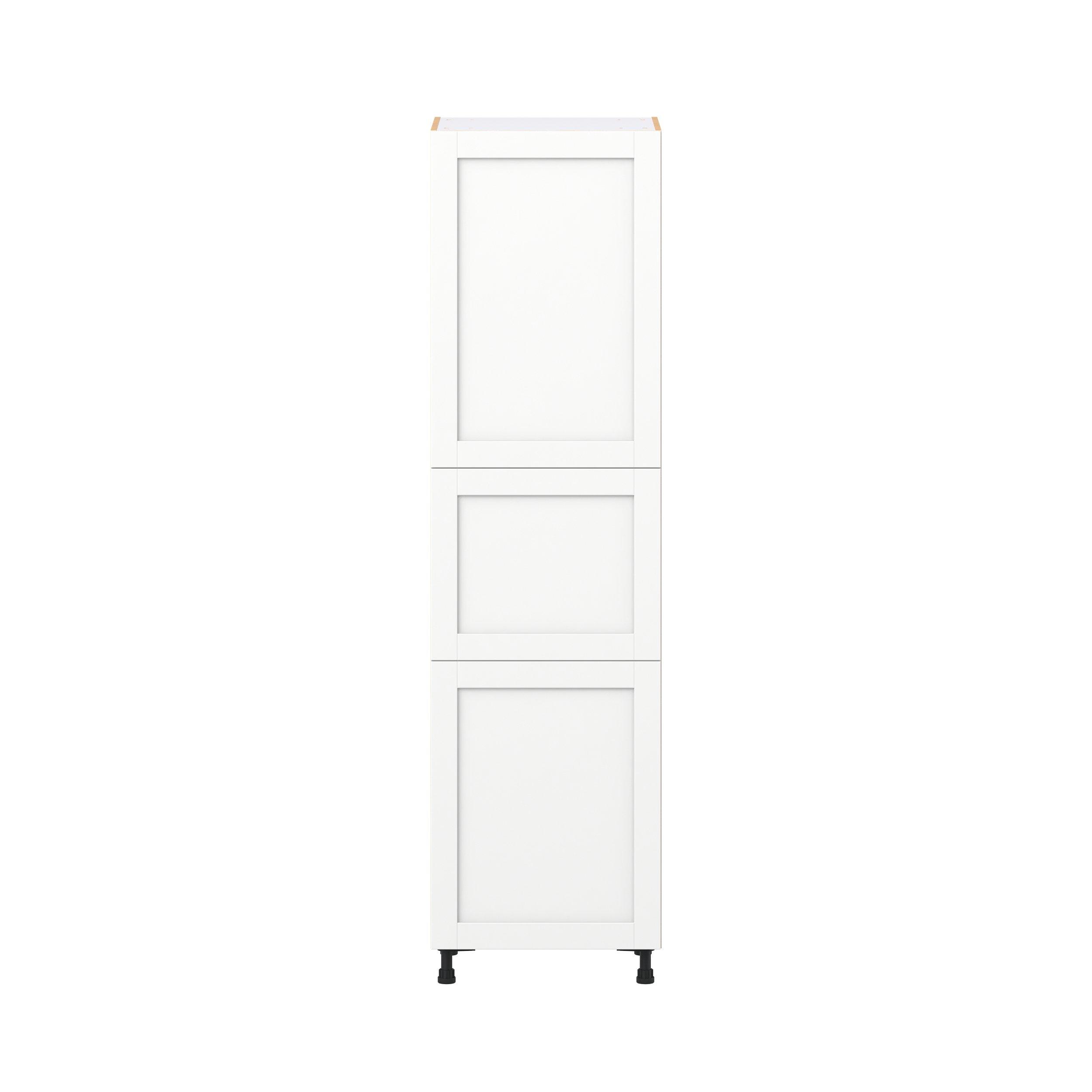 Summerhill 24 in. Bright White Pantry Cabinet with Inner Pull-Out Drawer