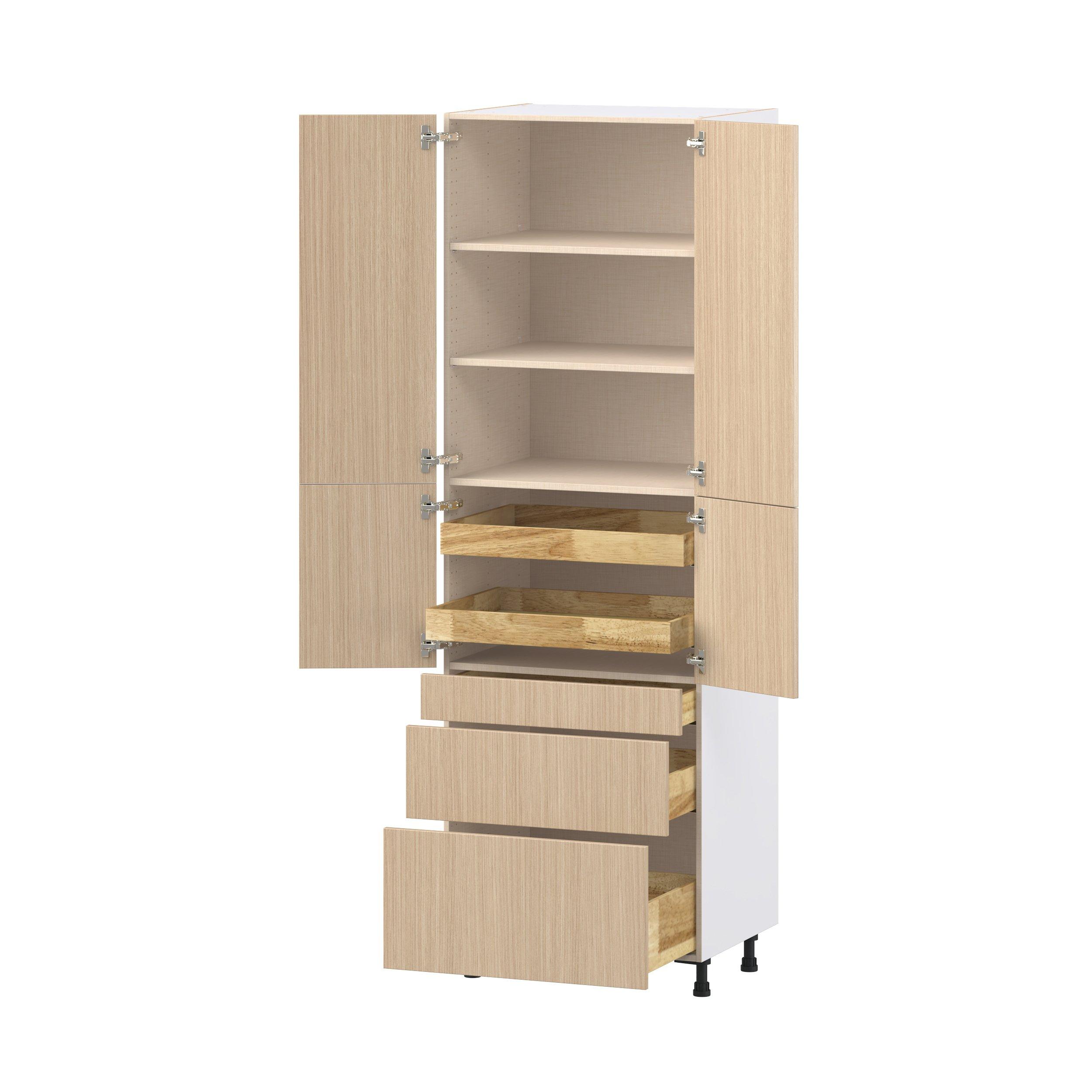 Glenwood 30 in. Mojavi Oak Door and Drawer Pantry Cabinet with Inner Pull-Out