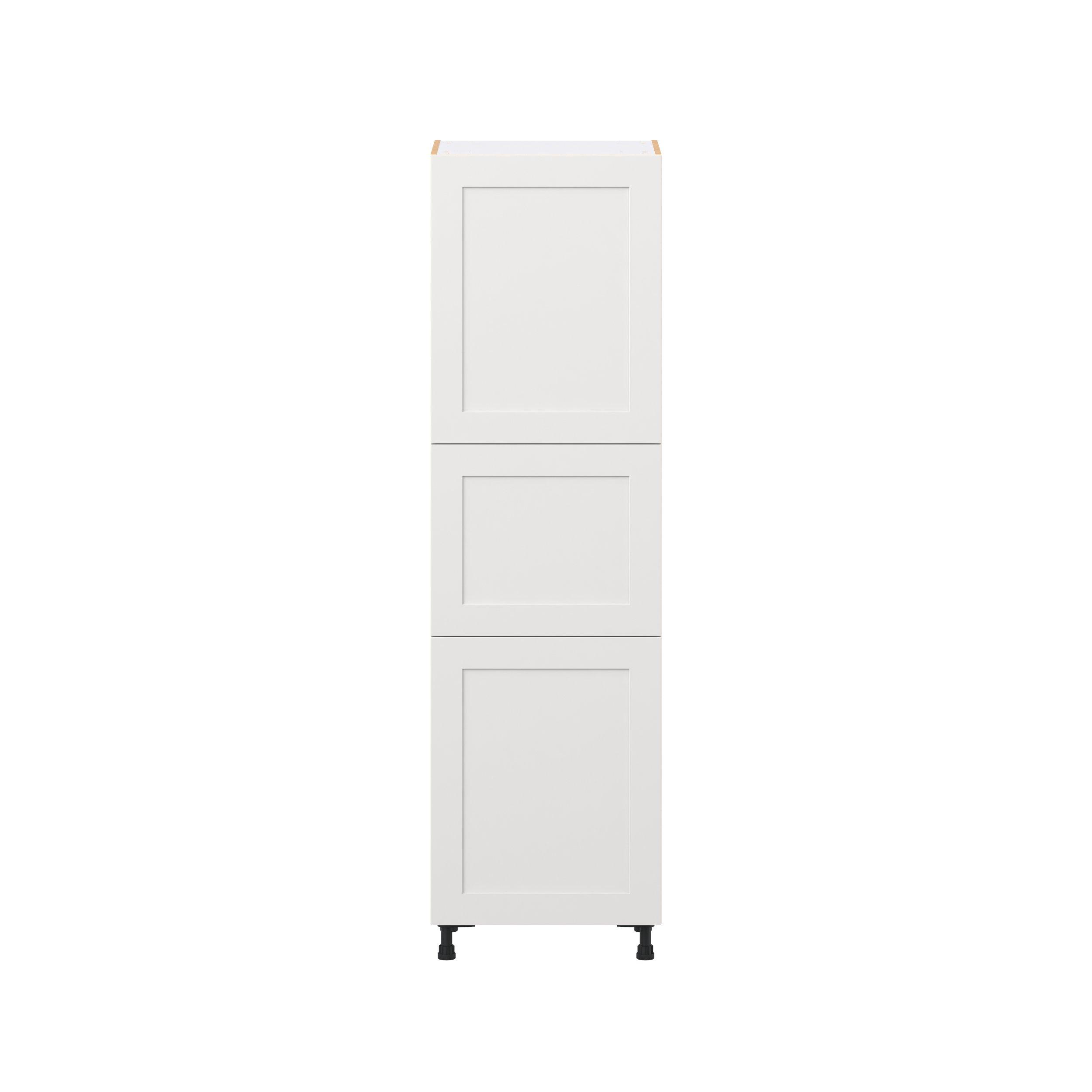 Candler 24 in. Painted Warm White Pantry Cabinet with Inner Pull-Out Drawer