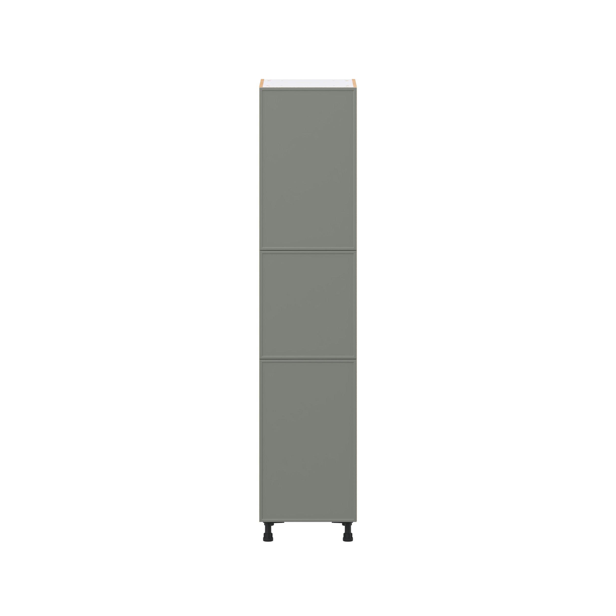 Linden 18 in. Painted Moss Green Pantry Cabinet with Inner Pull-Out Drawer