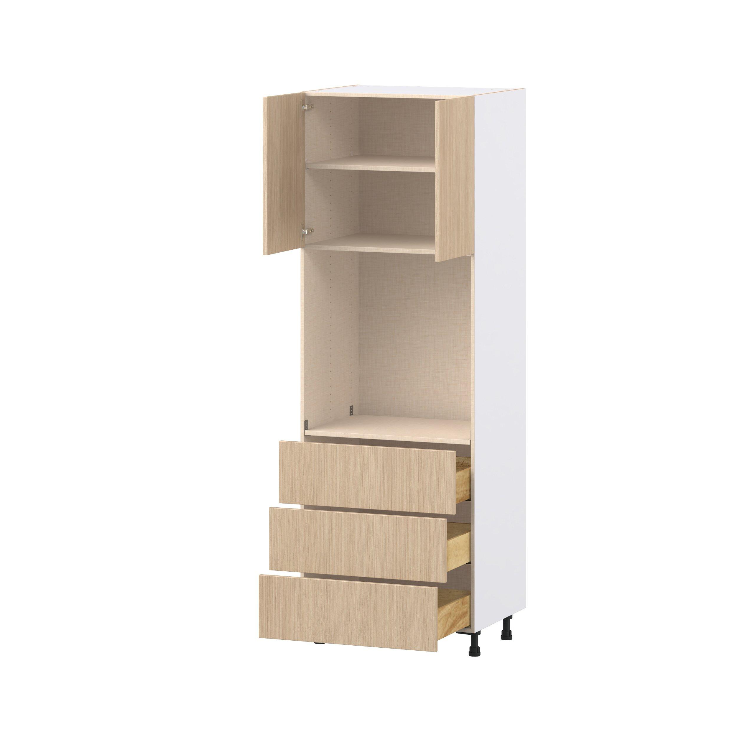 Glenwood 30 in. Mojavi Oak Door and Drawer Single Oven Pantry Cabinet