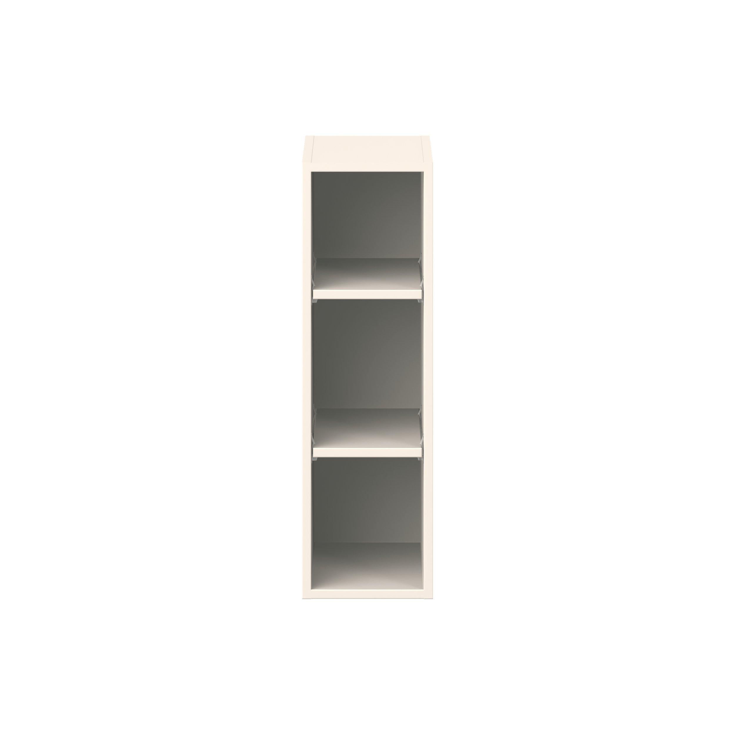 Linden 9 in. Painted Washed Linen Open Shelf Wall Cabinet