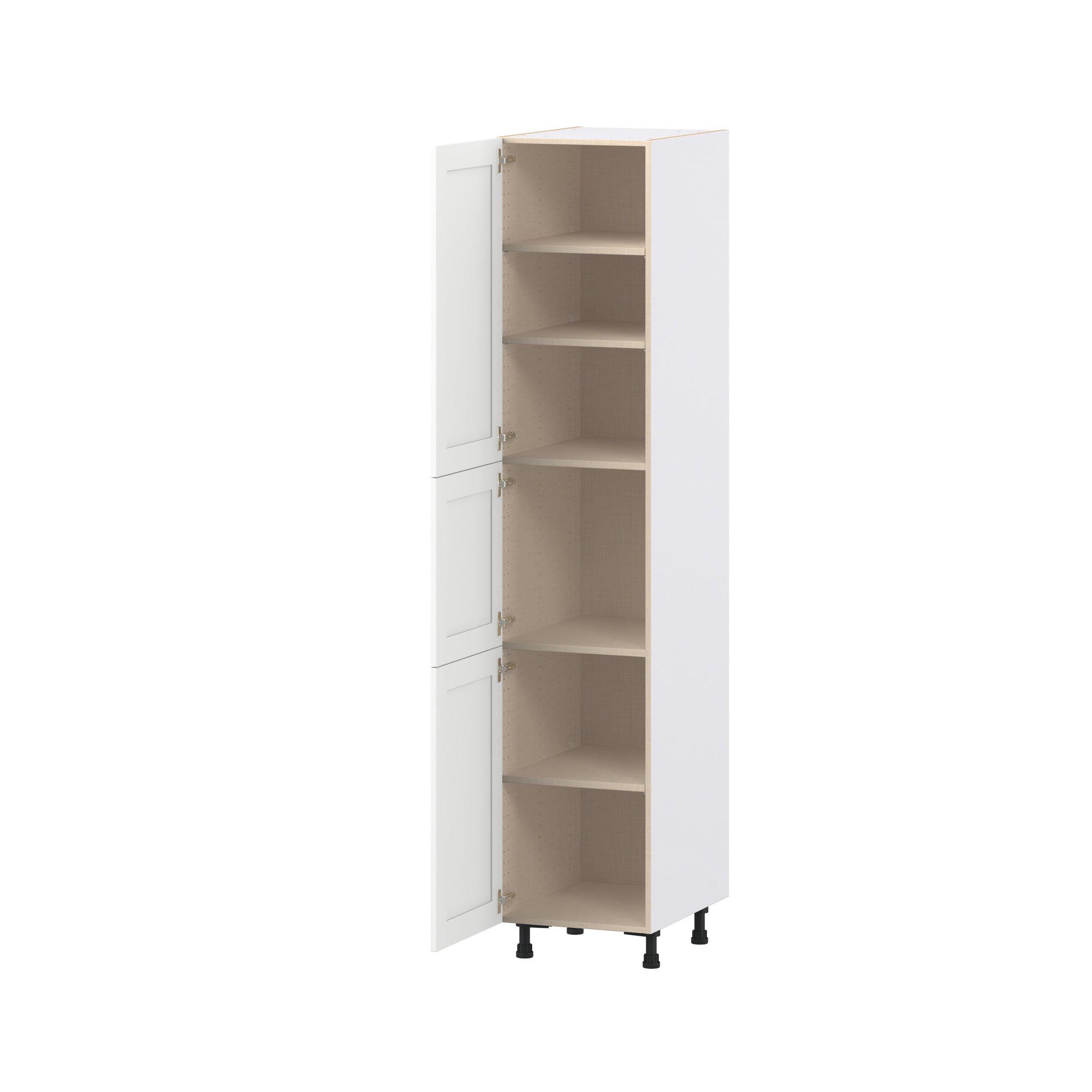 Summerhill 18 in. Bright White Door Pantry Cabinet