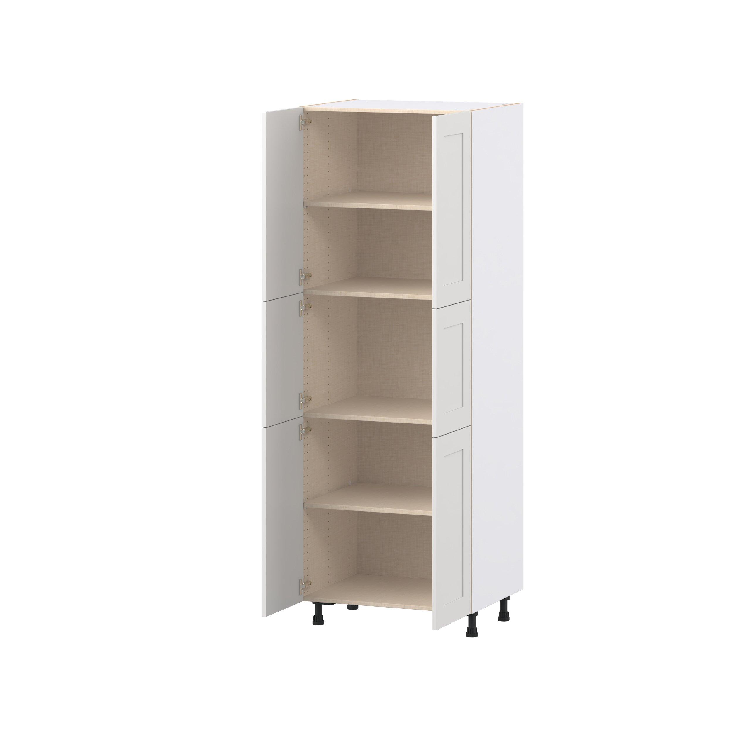 Candler 30 in. Painted Warm White Door Pantry Cabinet