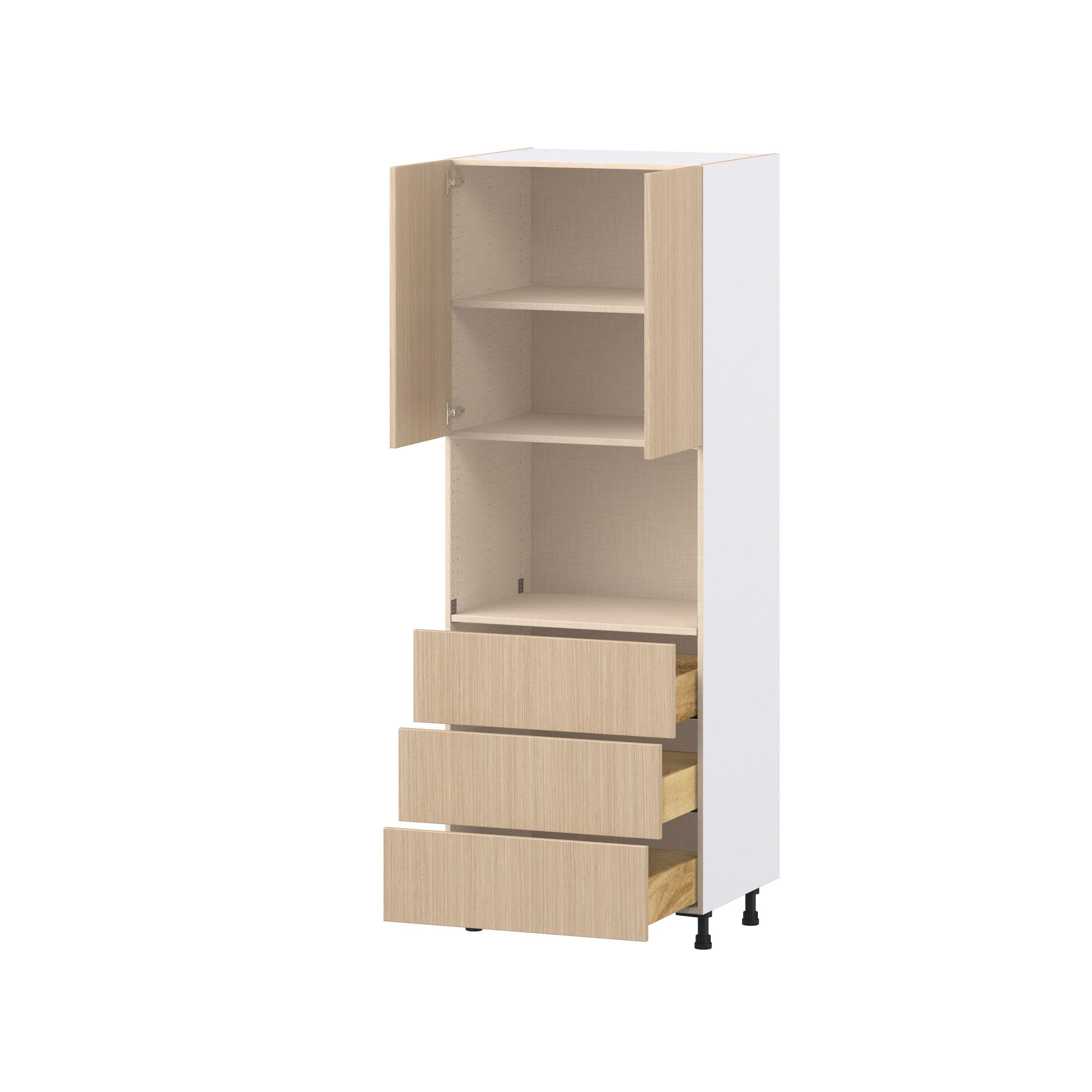 Glenwood 30 in. Mojavi Oak Door and Drawer Microwave Pantry Cabinet