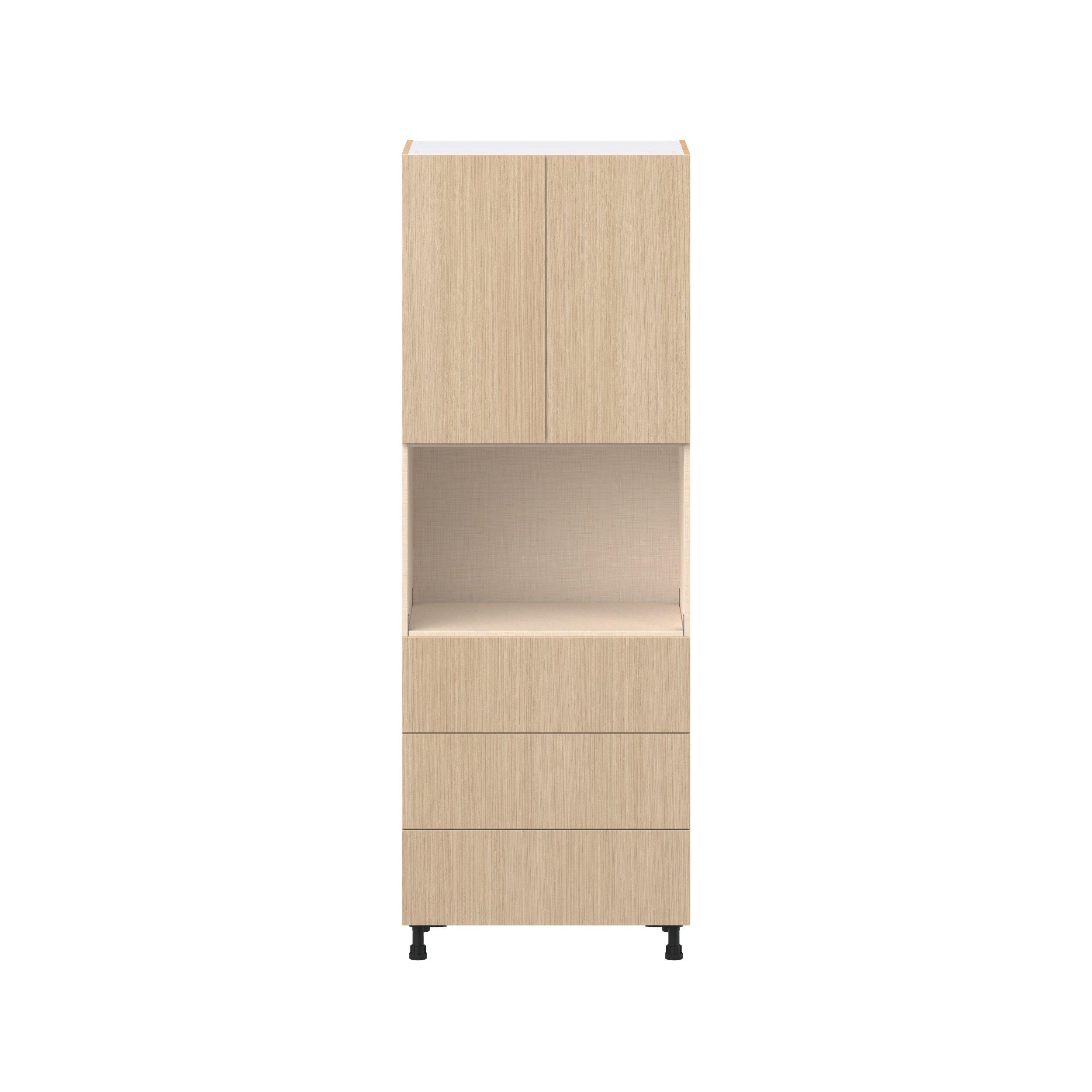 Glenwood 30 in. Mojavi Oak Door and Drawer Microwave Pantry Cabinet