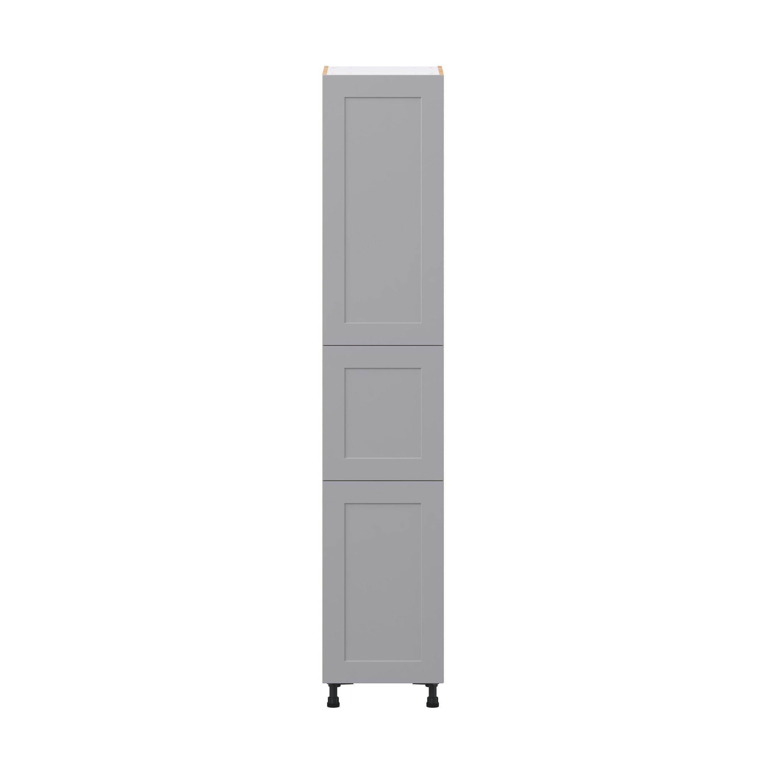 Candler 18 in. Painted Slate Gray Pantry Cabinet with Inner Pull-Out Drawer
