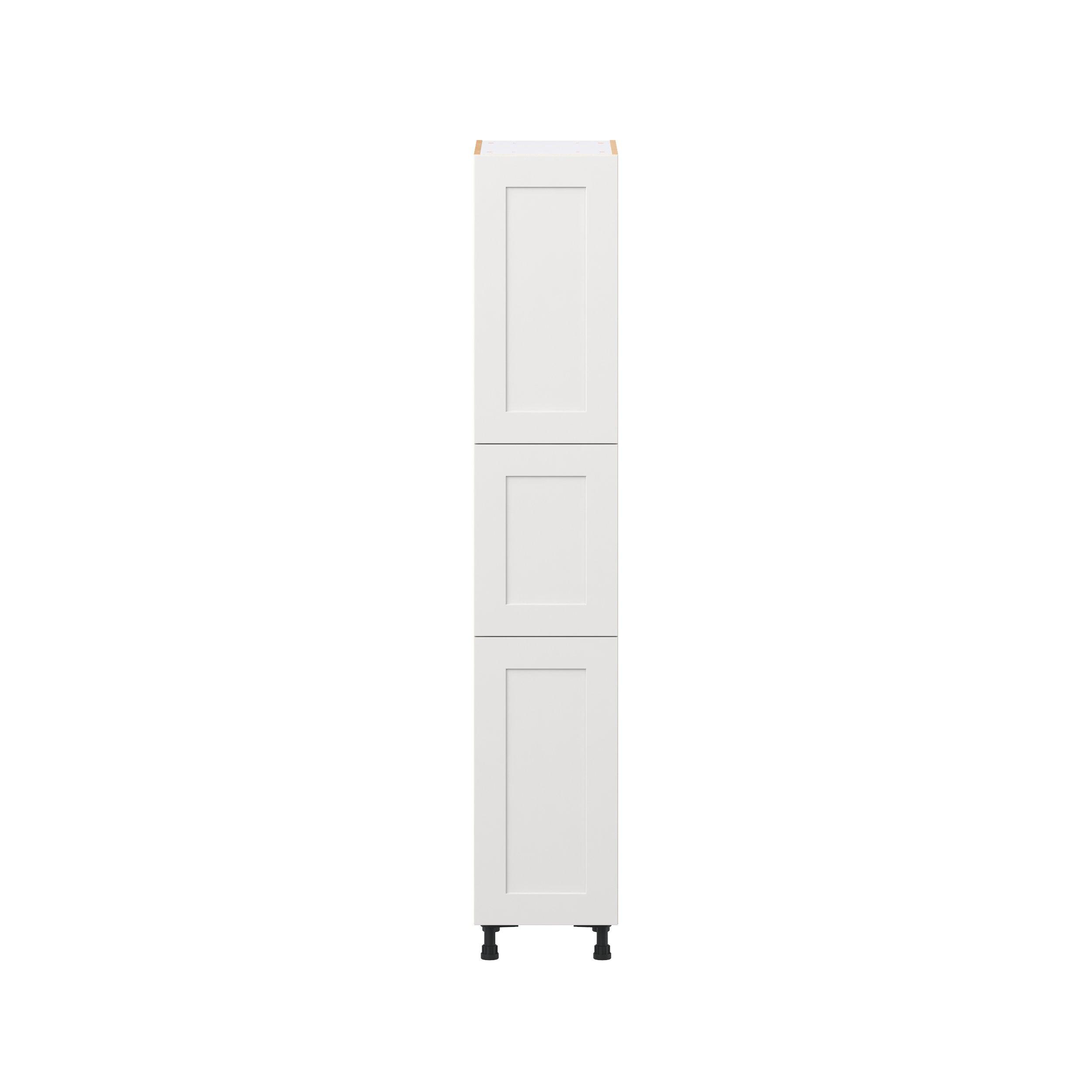 Candler 15 in. Painted Warm White Pantry Cabinet with Inner Pull-Out Drawer