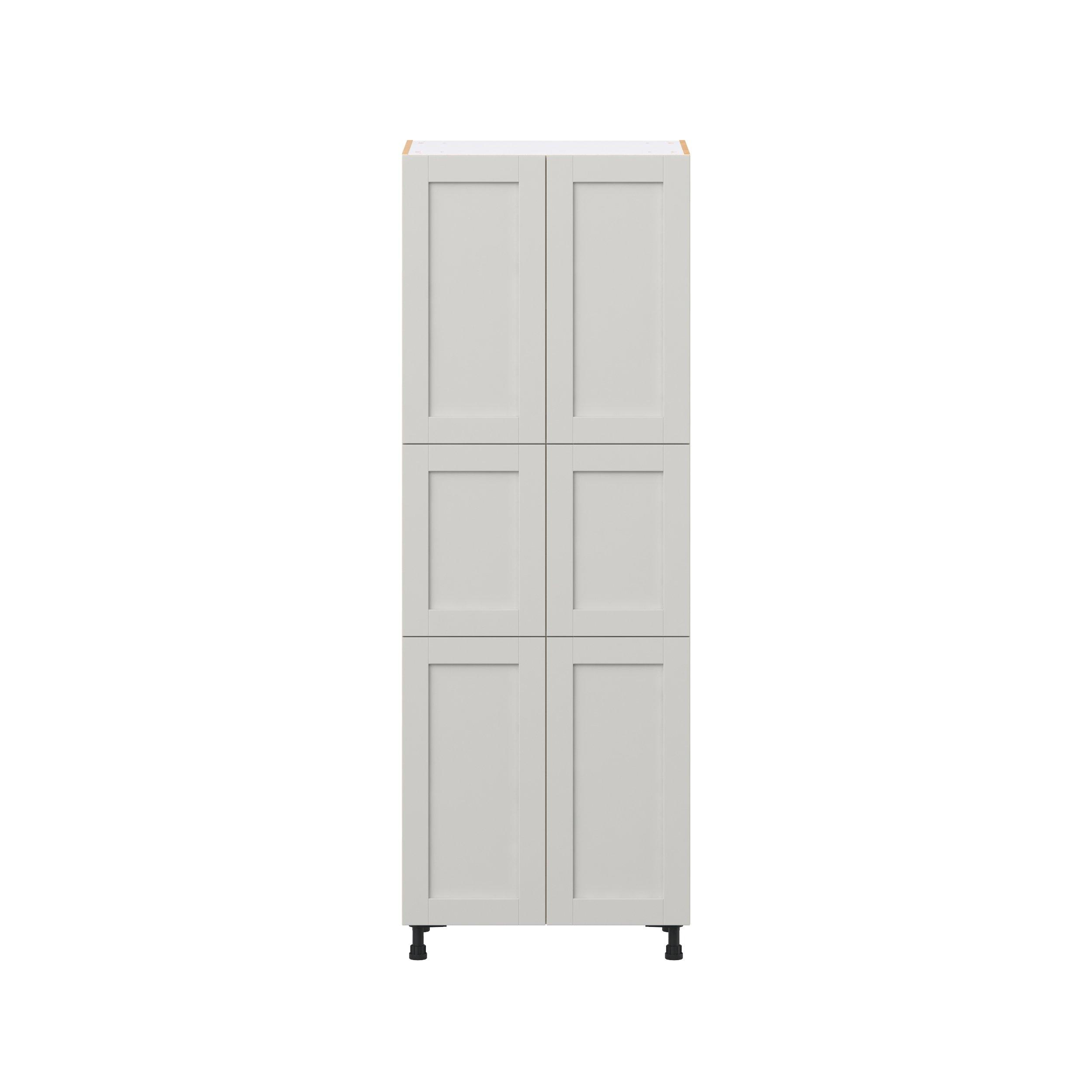 Summerhill 30 in. Light Gray Pantry Cabinet with Inner Pull-Out Drawer
