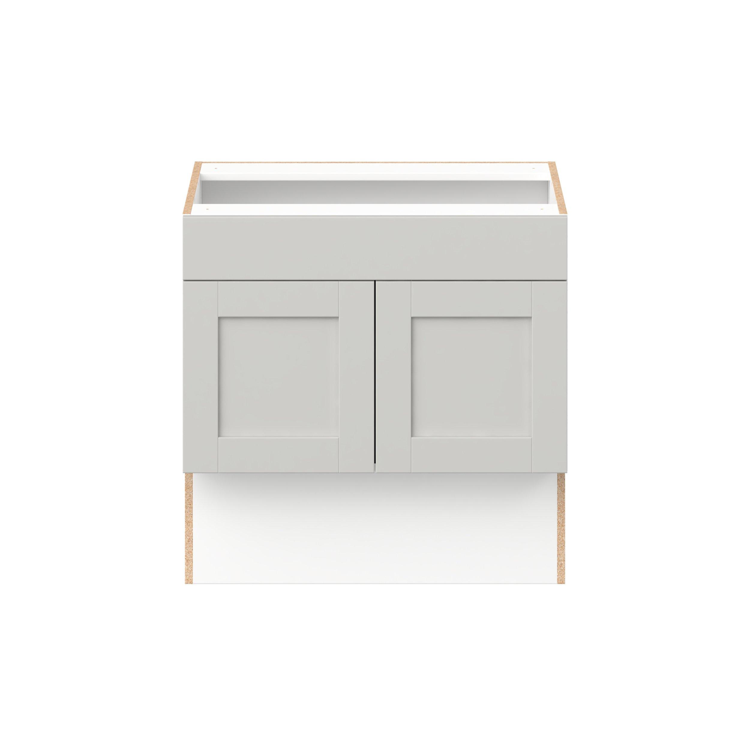 Summerhill 36 in. Light Gray Vanity Sink Base Cabinet with Removable Front