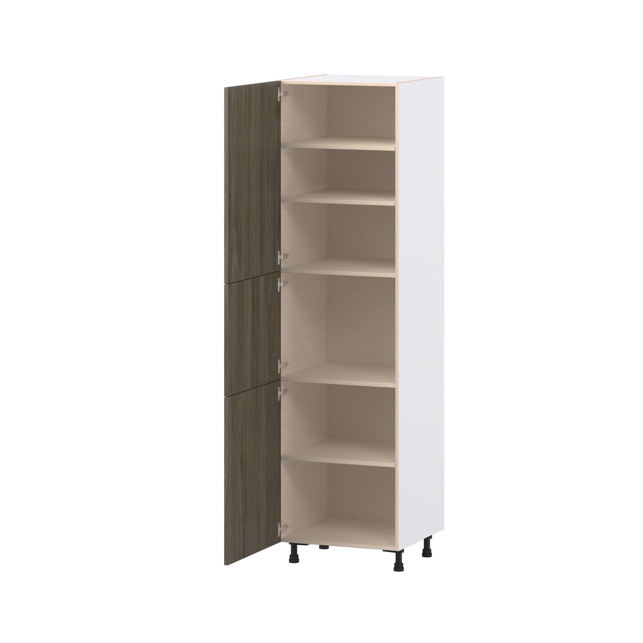 Glenwood 24 in. Burnt Walnut Door Pantry Cabinet