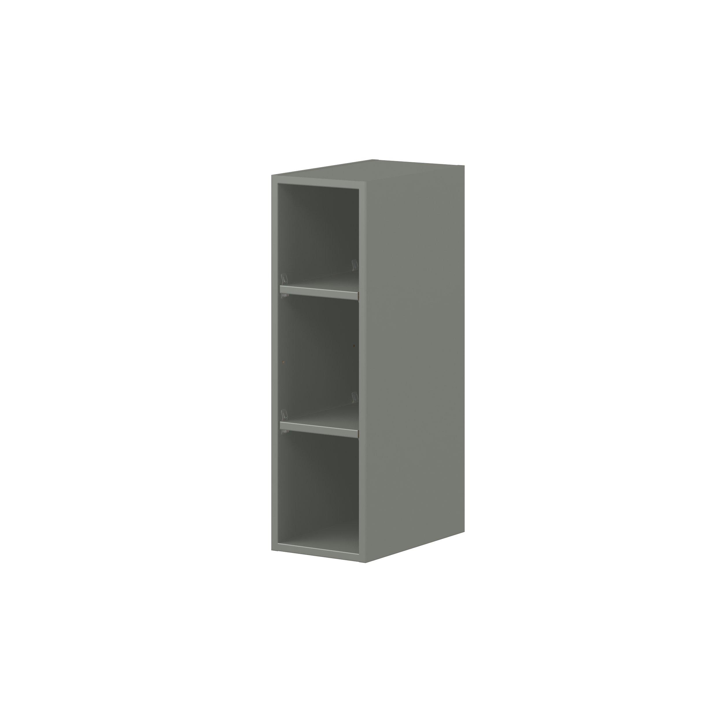 Linden 9 in. Painted Moss Green Open Shelf Wall Cabinet