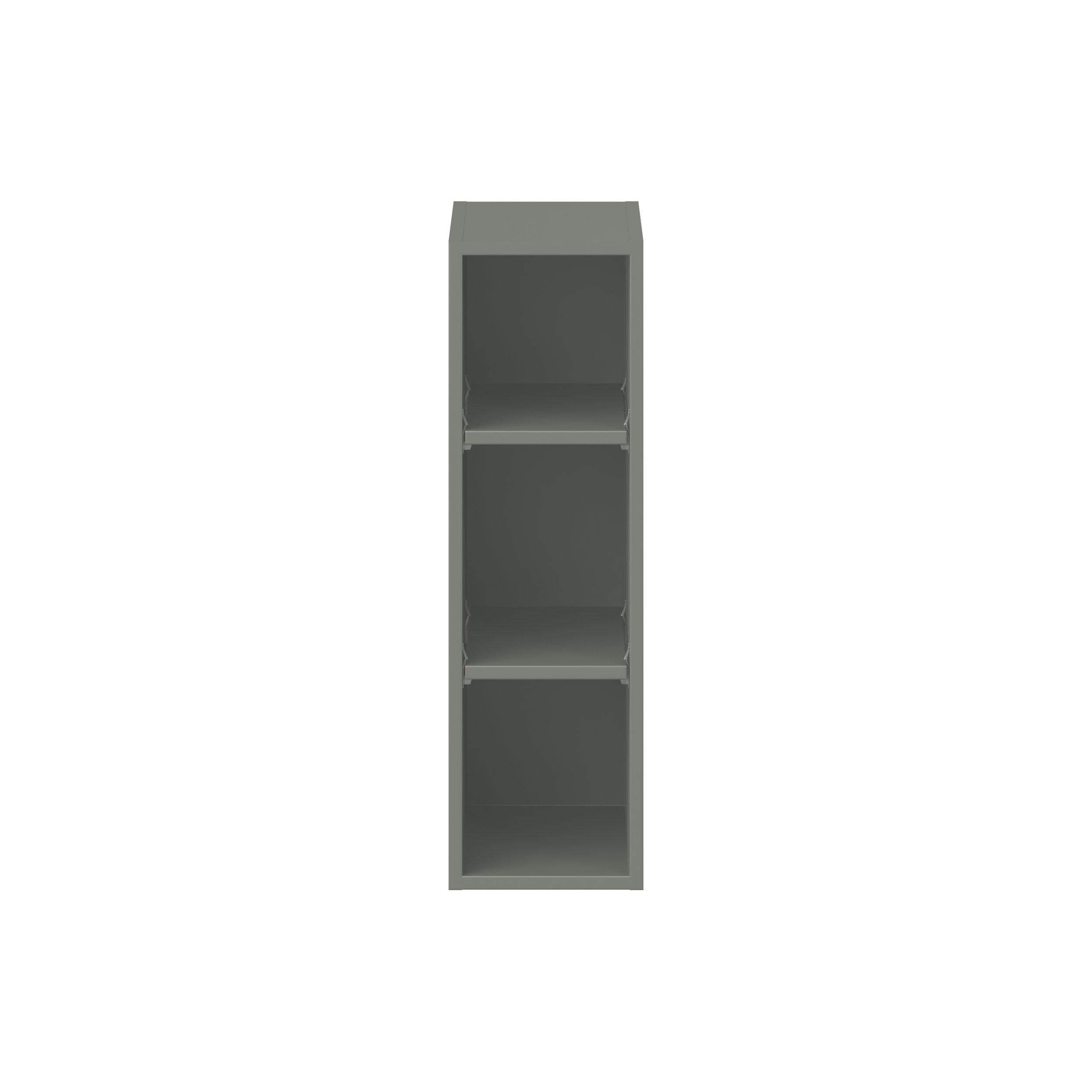 Linden 9 in. Painted Moss Green Open Shelf Wall Cabinet
