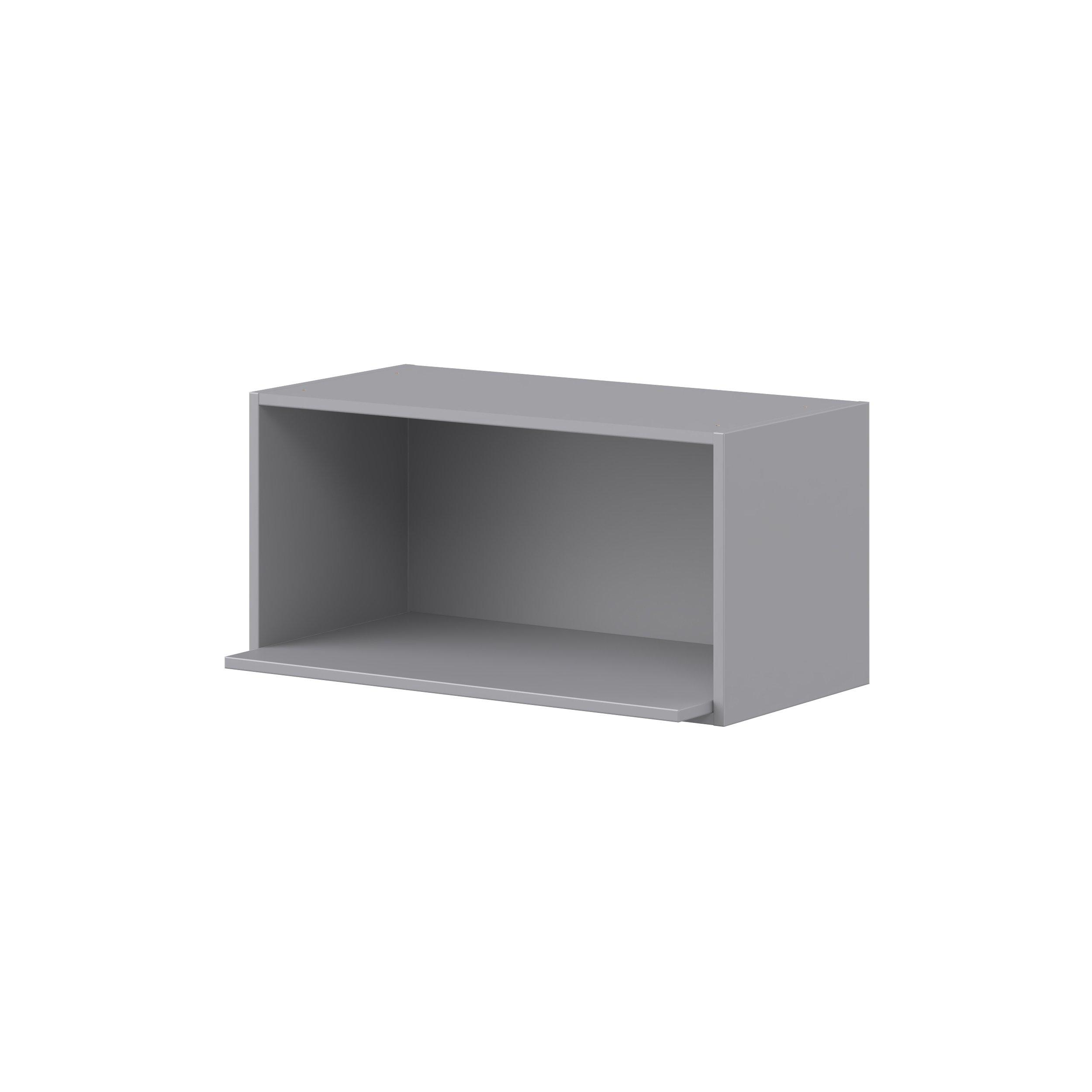 Candler 30 in. Painted Slate Gray Microwave Wall Cabinet