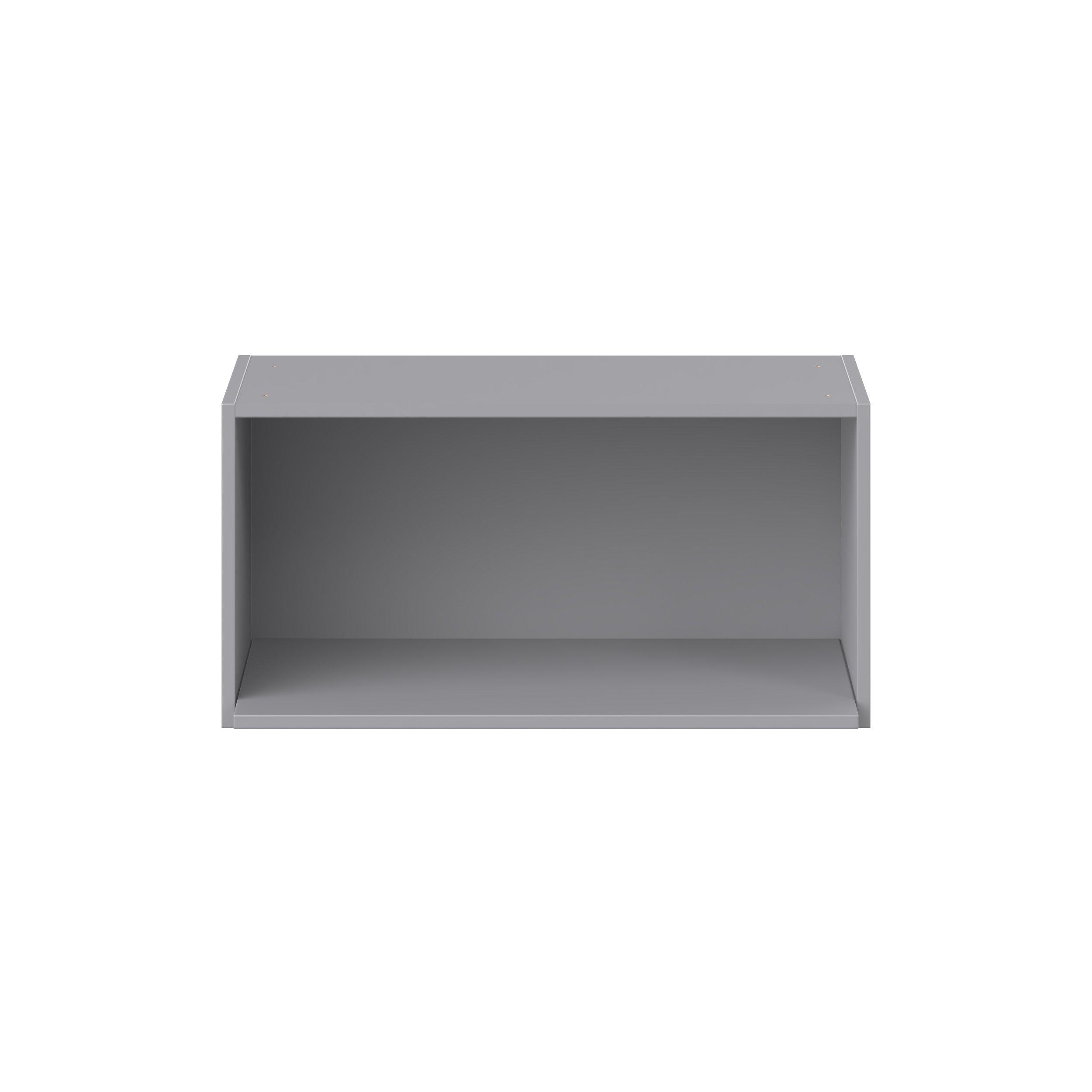 Candler 30 in. Painted Slate Gray Microwave Wall Cabinet
