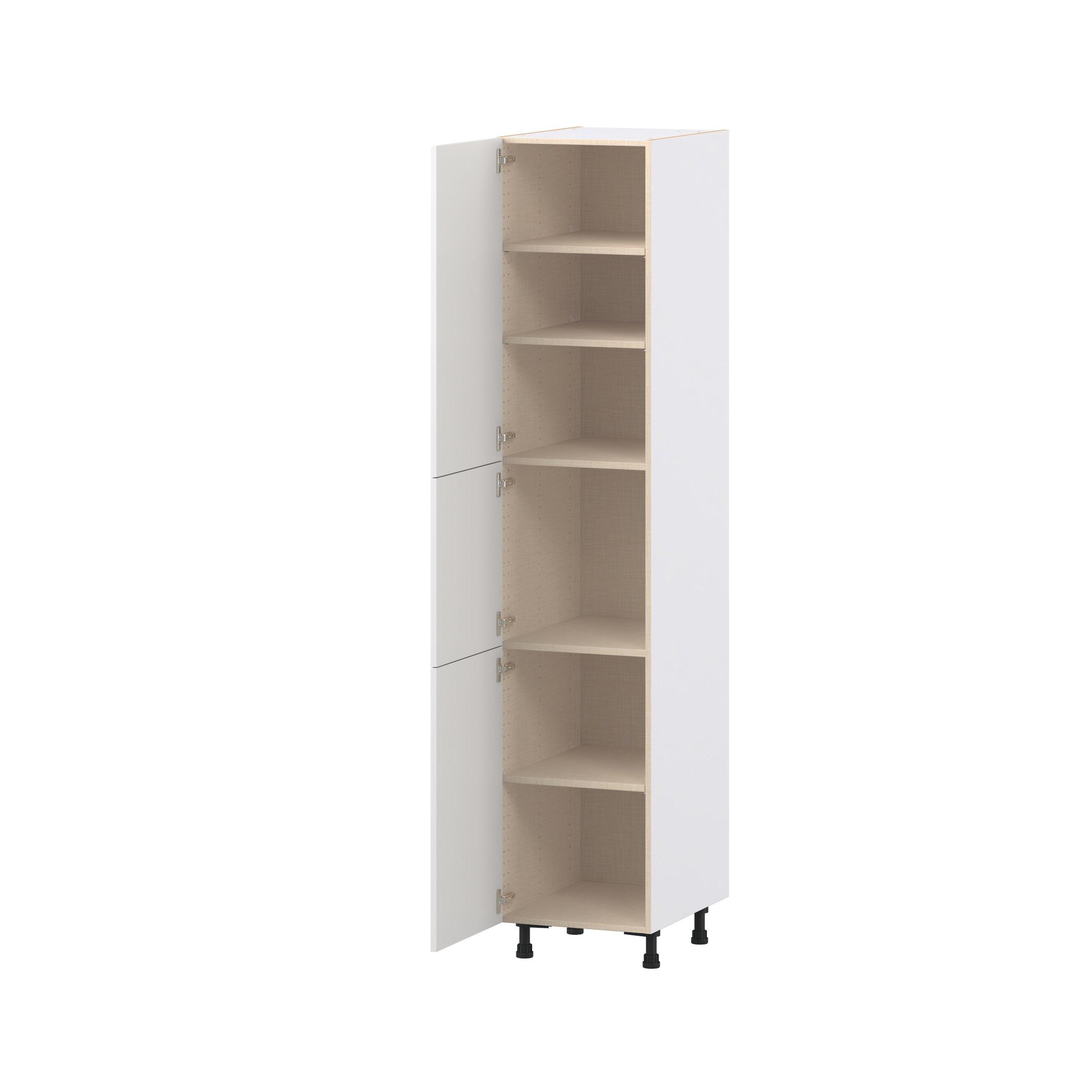 Candler 18 in. Painted Warm White Door Pantry Cabinet