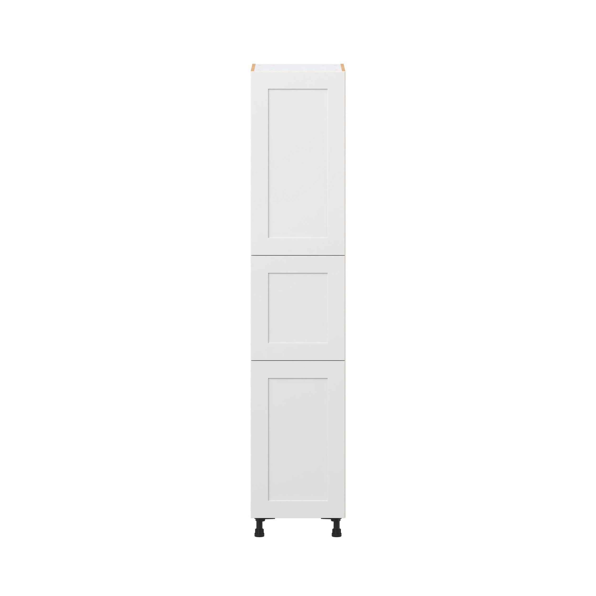 Candler 18 in. Painted Warm White Door Pantry Cabinet