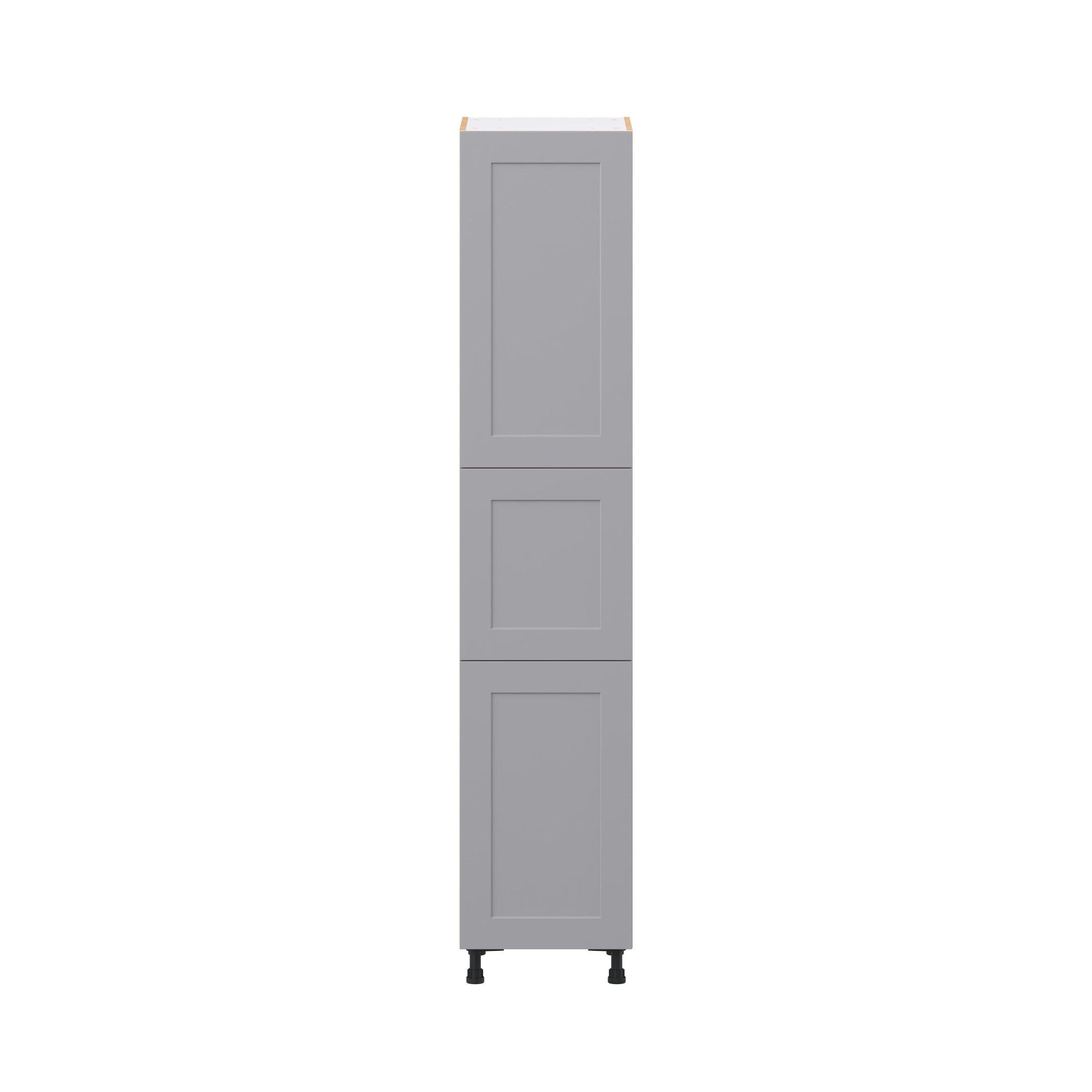 Candler 18 in. Painted Slate Gray Pantry Cabinet with Inner Pull-Out Drawer