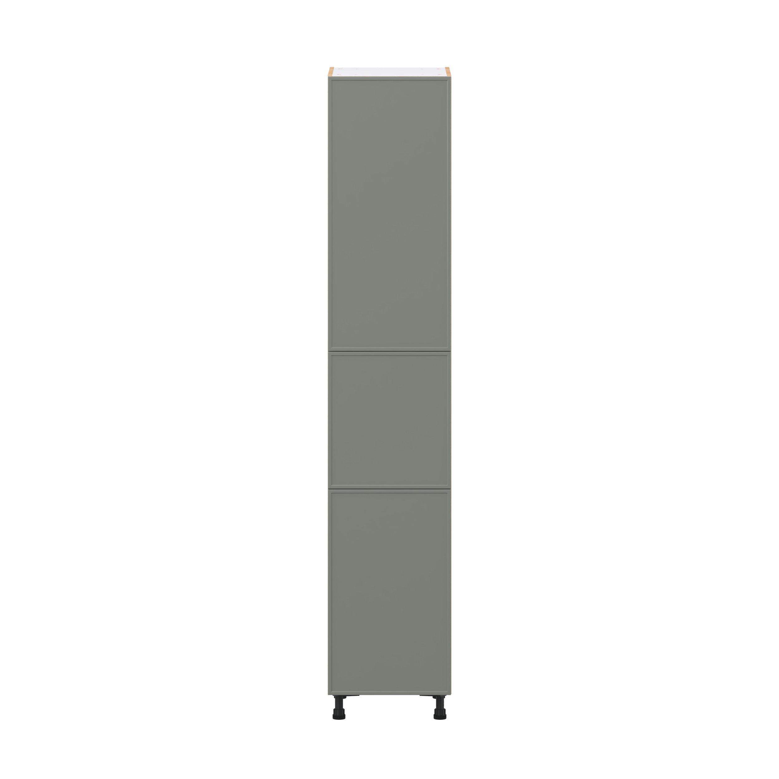 Linden 18 in. Painted Moss Green Pantry Cabinet with Inner Pull-Out Drawer