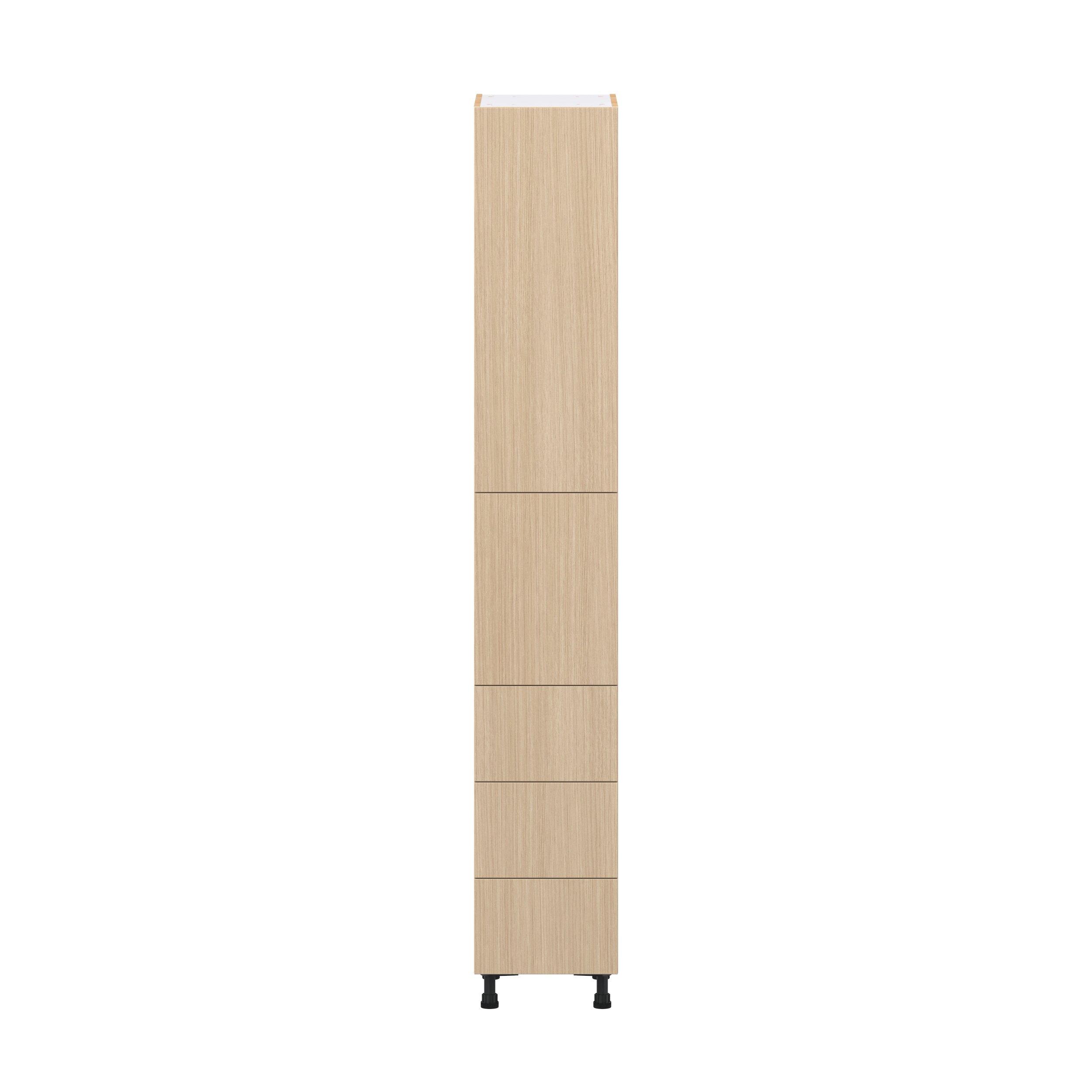 Glenwood 15 in. Mojavi Oak Door and Drawer Pantry Cabinet with Inner Pull-Out