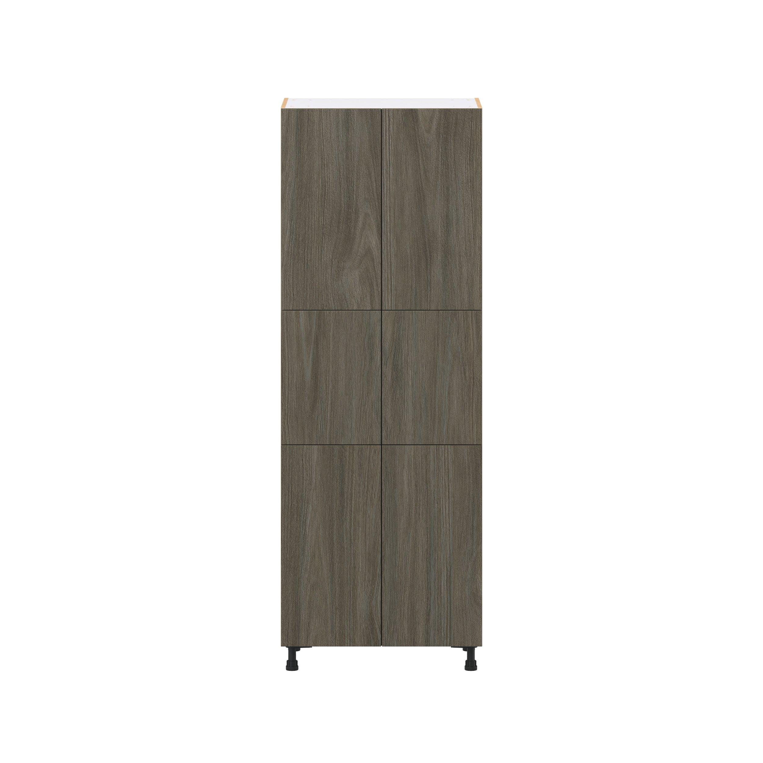 Glenwood 30 in. Burnt Walnut Pantry Cabinet with Inner Pull-Out Drawer