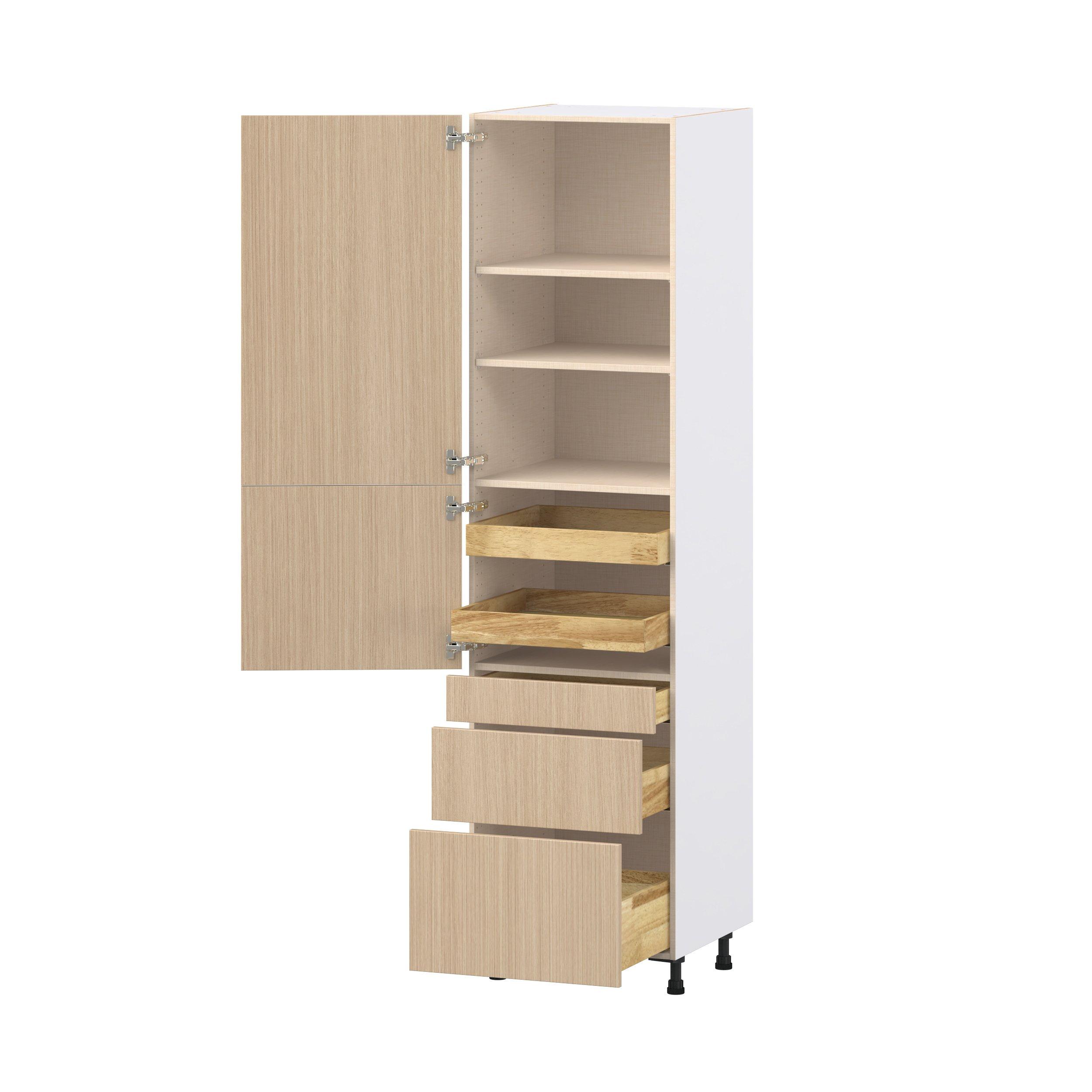 Glenwood 24 in. Mojavi Oak Door and Drawer Pantry Cabinet with Inner Pull-Out