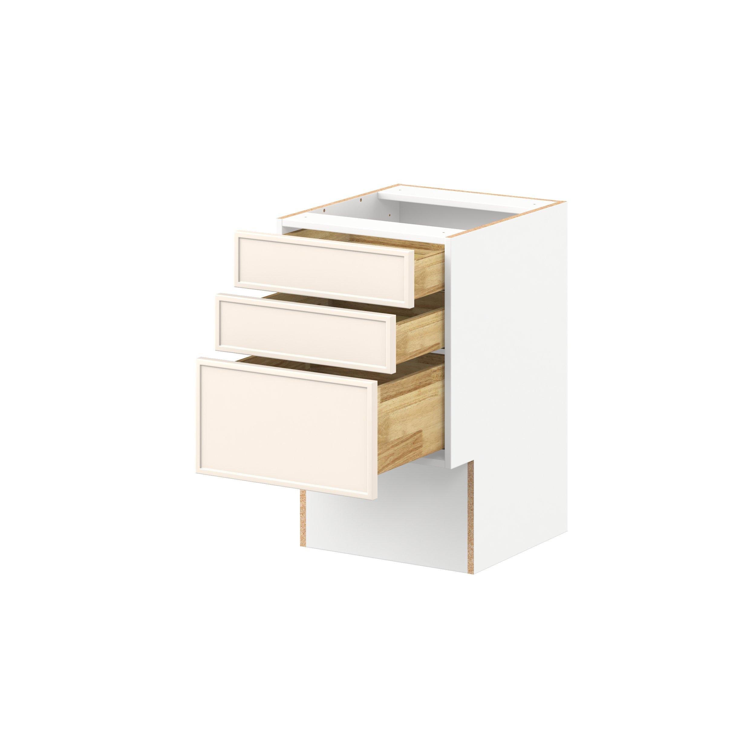 Linden 18 in. Painted Washed Linen Vanity Drawer Base Cabinet