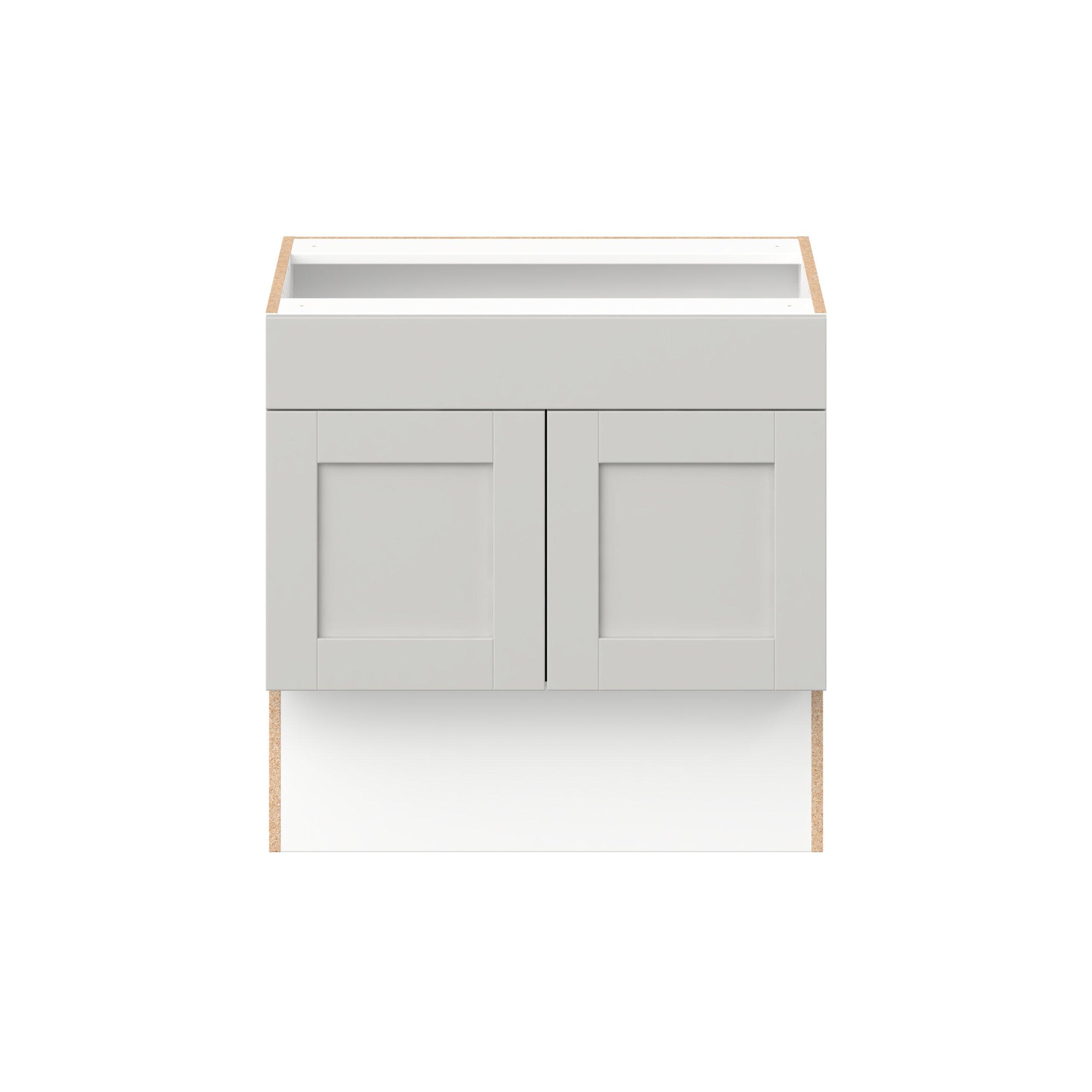 Summerhill 30 in. Light Gray Vanity Sink Base Cabinet with False Front