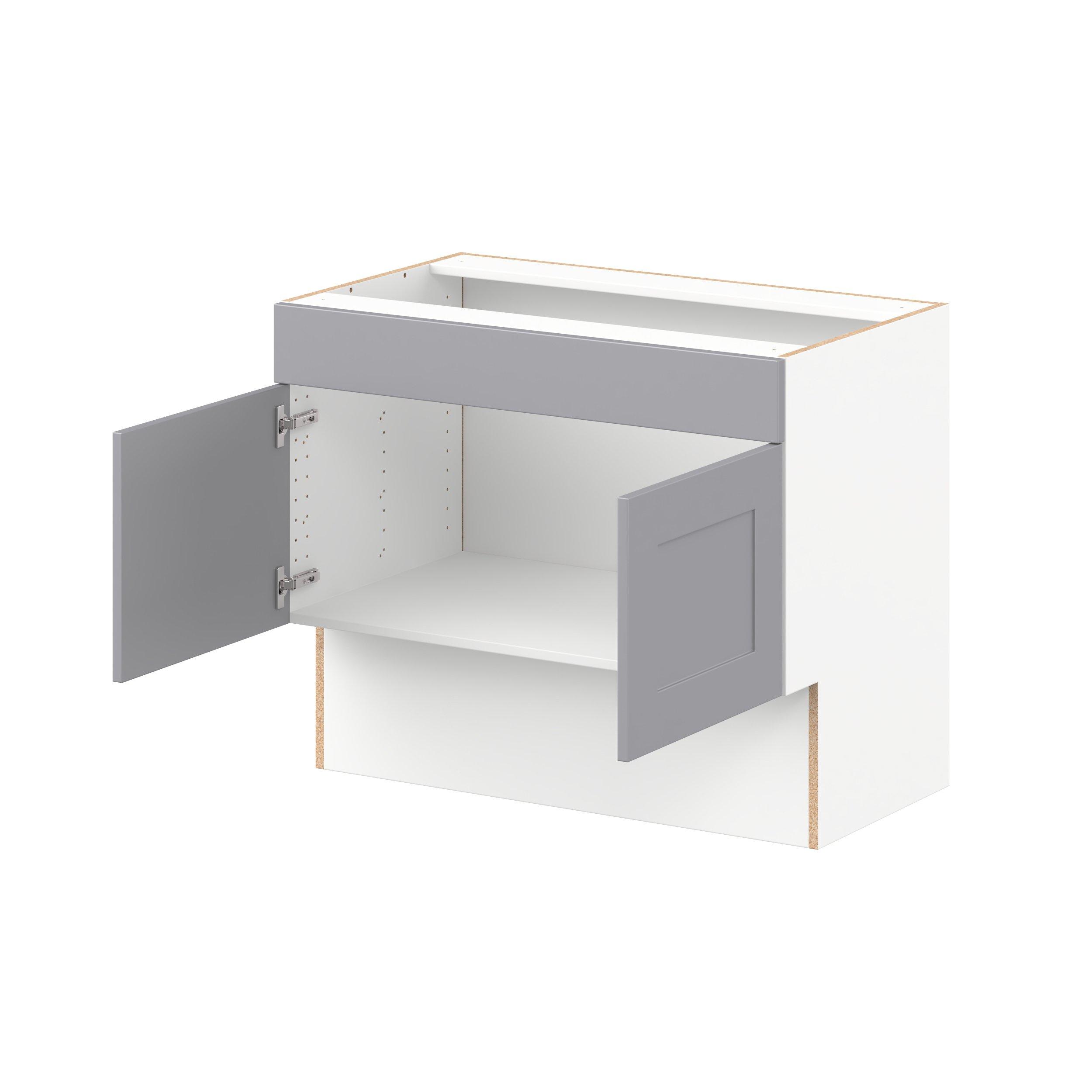 Candler 30 in. Painted Slate Gray Vanity Sink Base Cabinet with Removable Front  - ADA