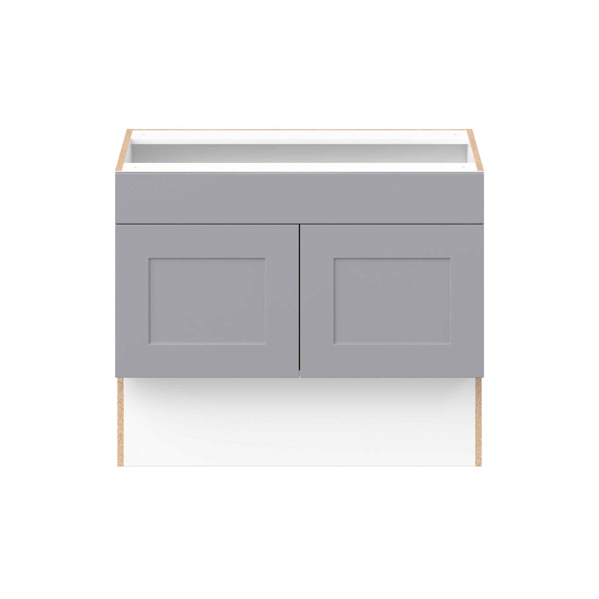 Candler 30 in. Painted Slate Gray Vanity Sink Base Cabinet with Removable Front  - ADA