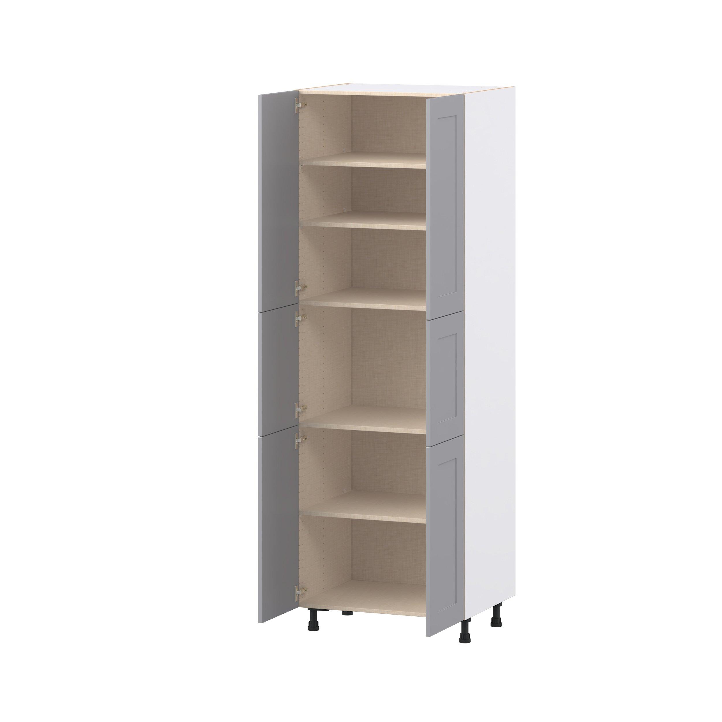 Candler 30 in. Painted Slate Gray Door Pantry Cabinet
