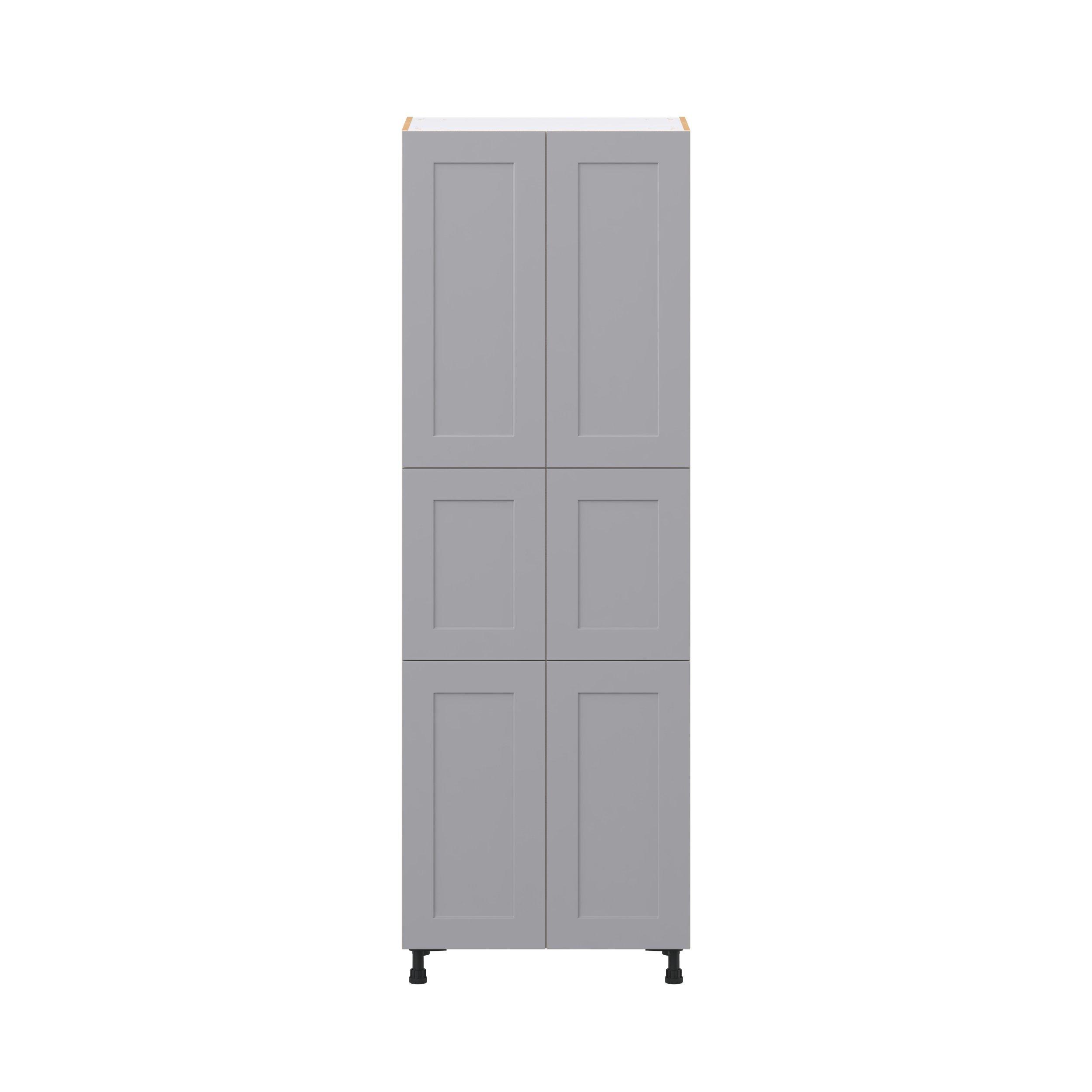 Candler 30 in. Painted Slate Gray Door Pantry Cabinet