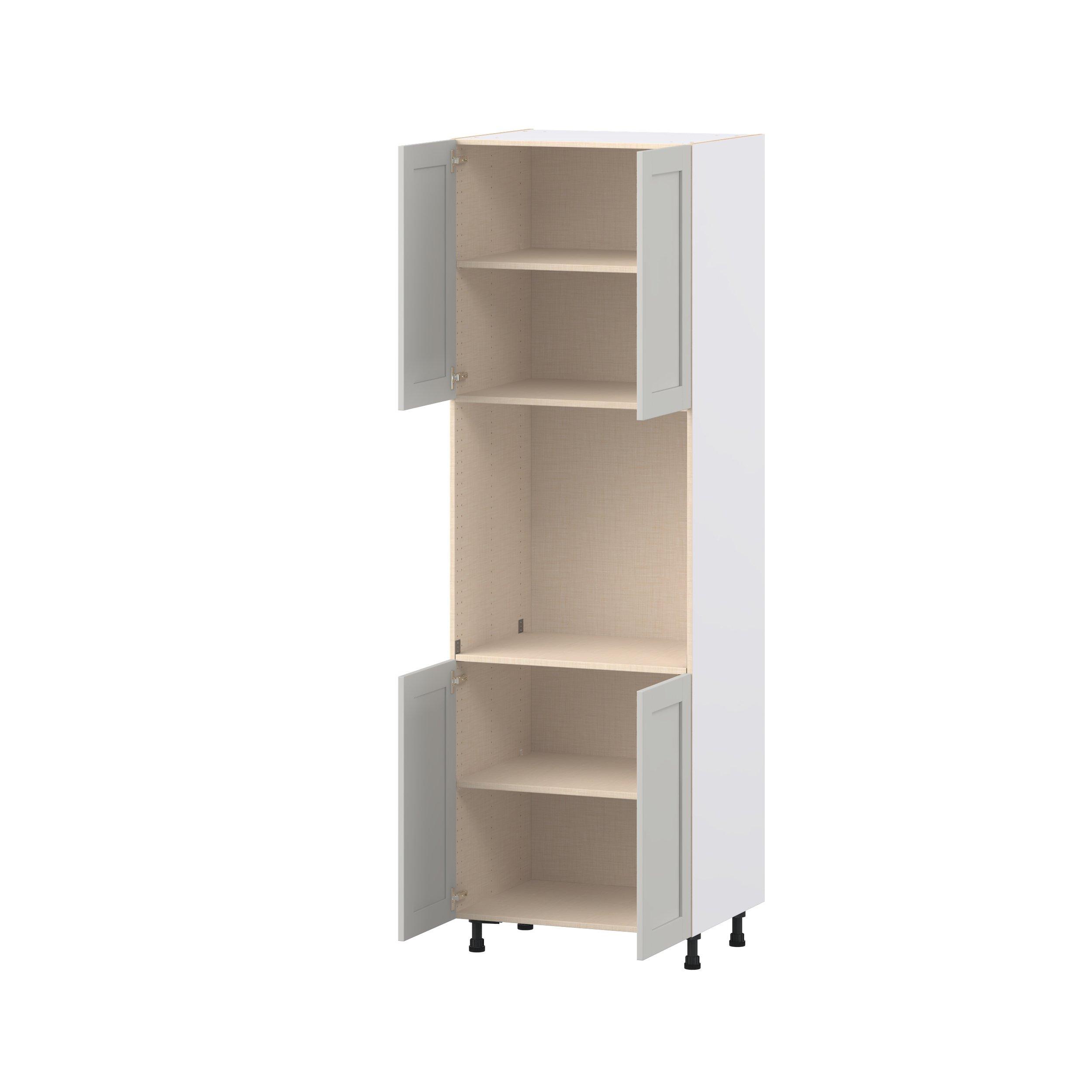 Summerhill 30 in. Light Gray Door Single Oven Pantry Cabinet
