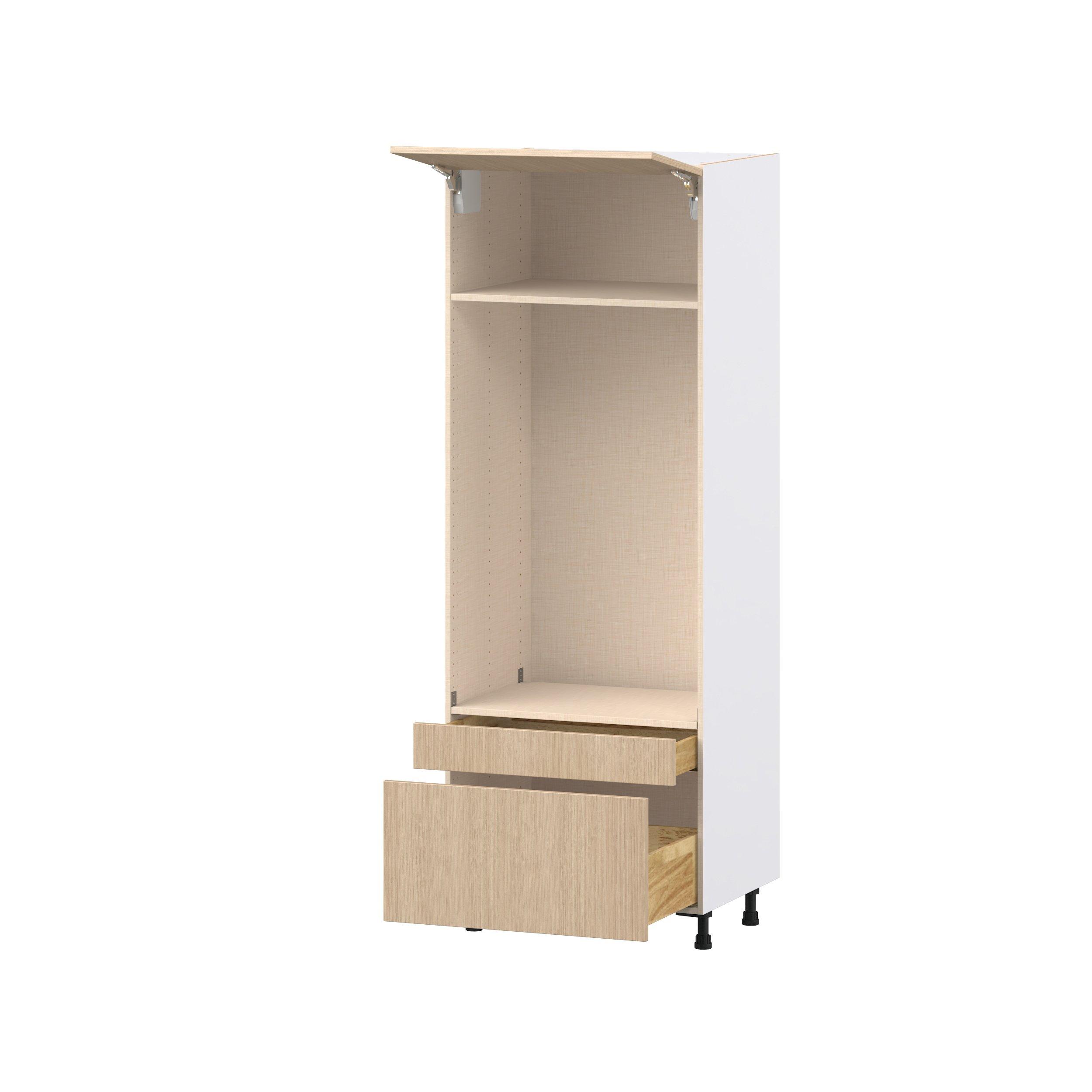 Glenwood 30 in. Mojavi Oak Lift Up Door and Drawer Microwave/Oven Pantry Cabinet