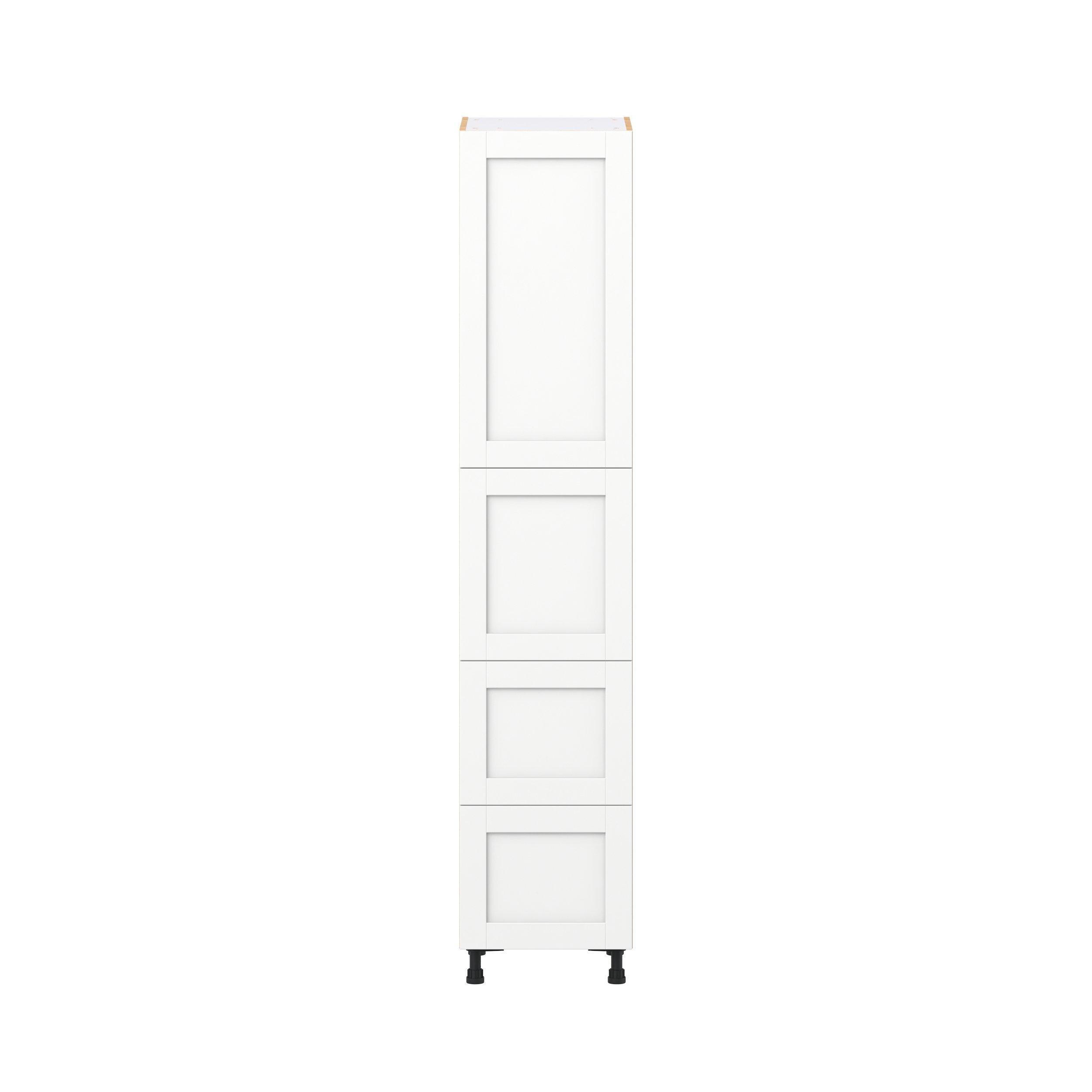 Summerhill 18 in. Bright White Door and Drawer Pantry Cabinet with Inner Pull-Out