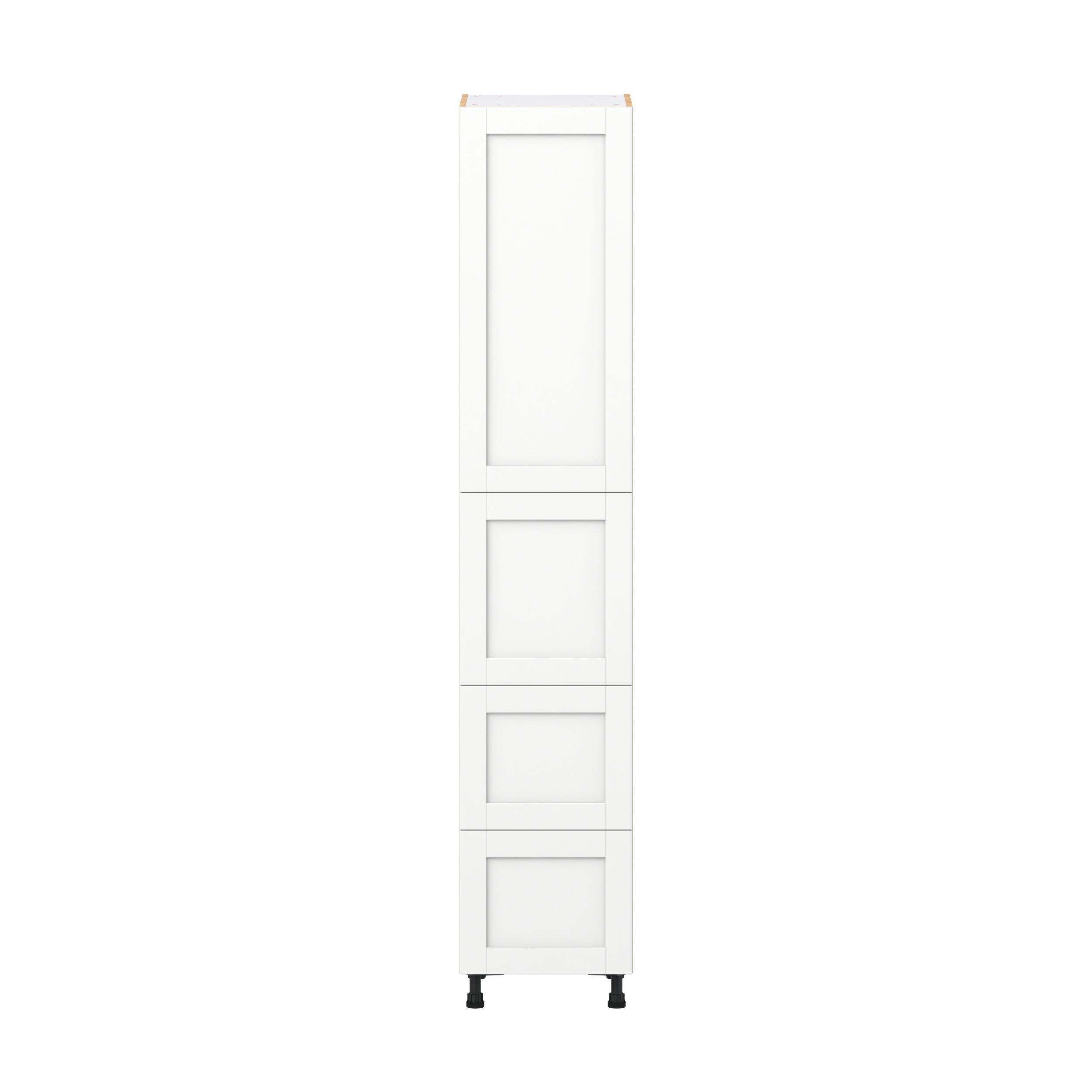 Summerhill 18 in. Bright White Door and Drawer Pantry Cabinet with Inner Pull-Out