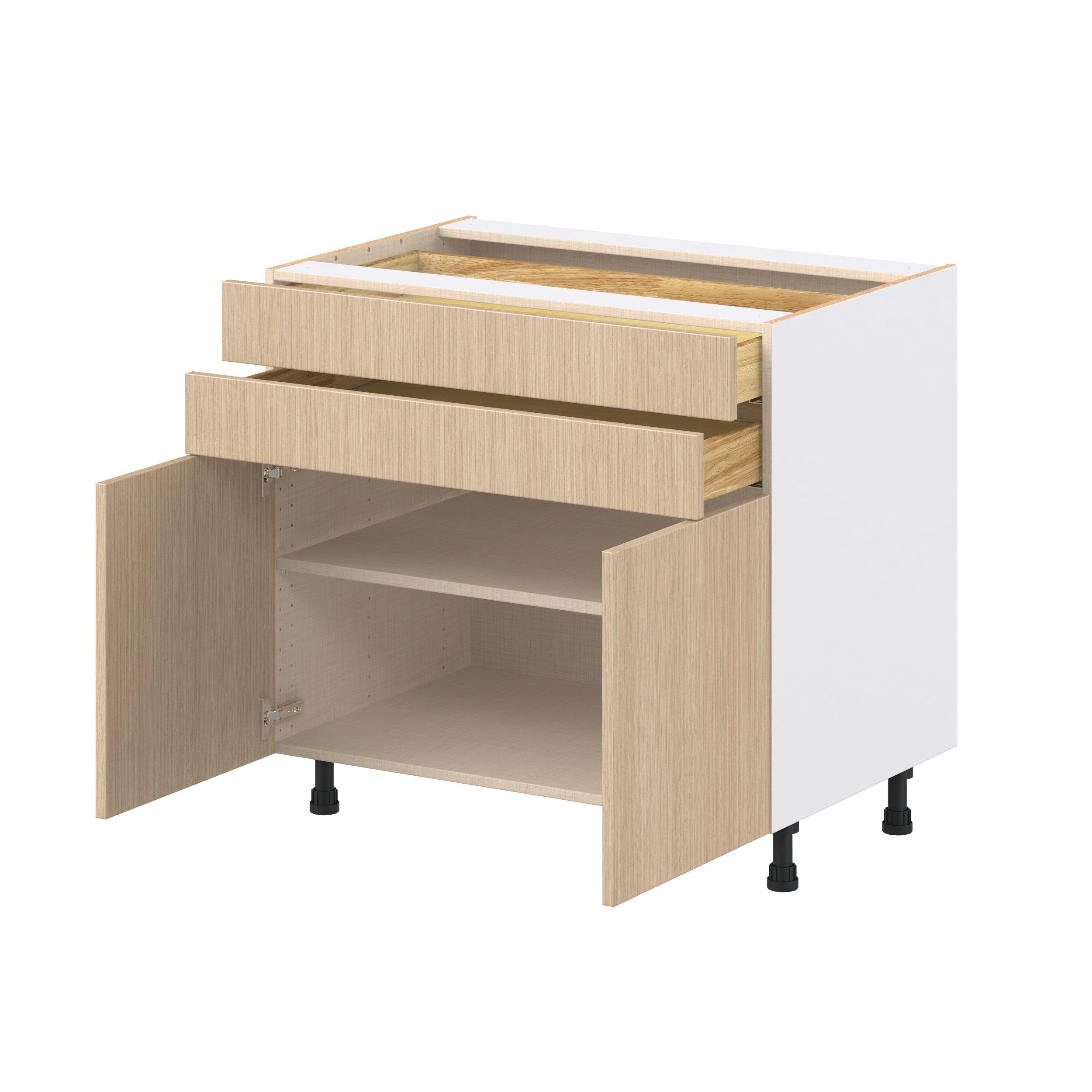 Glenwood 36 in. Mojavi Oak Door and Drawer Base Cabinet