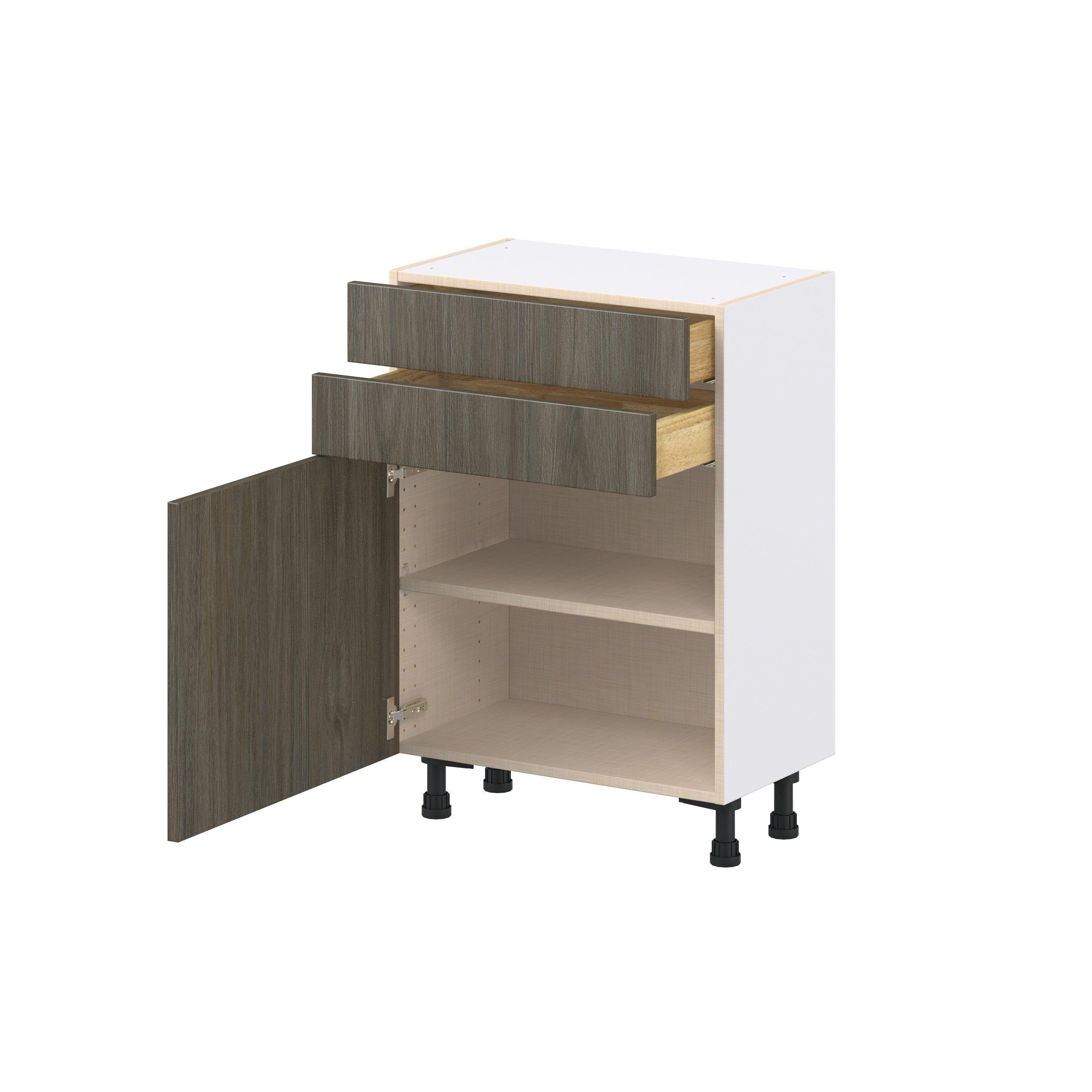 Glenwood 24 in. Burnt Walnut Shallow Base Cabinet