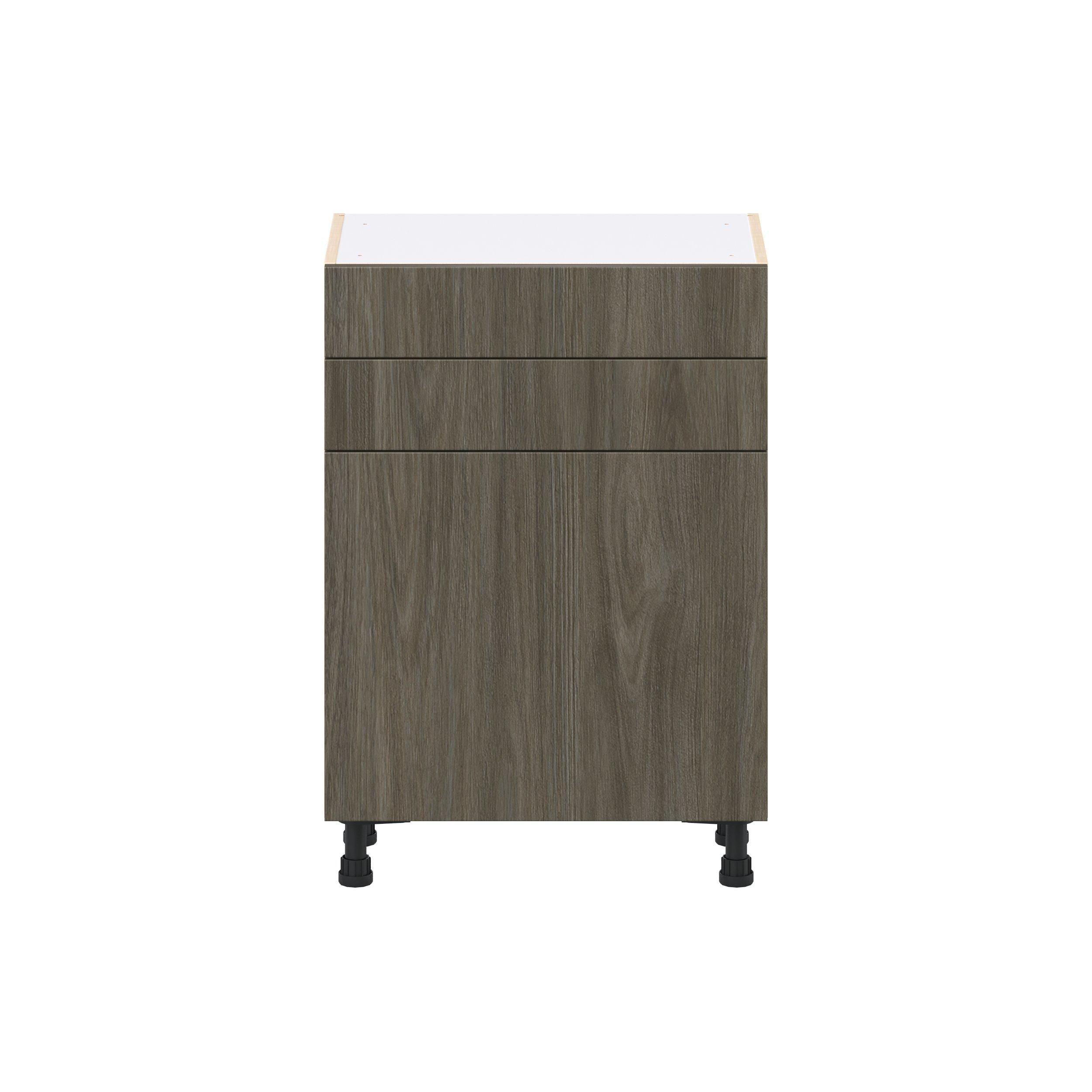 Glenwood 24 in. Burnt Walnut Shallow Base Cabinet