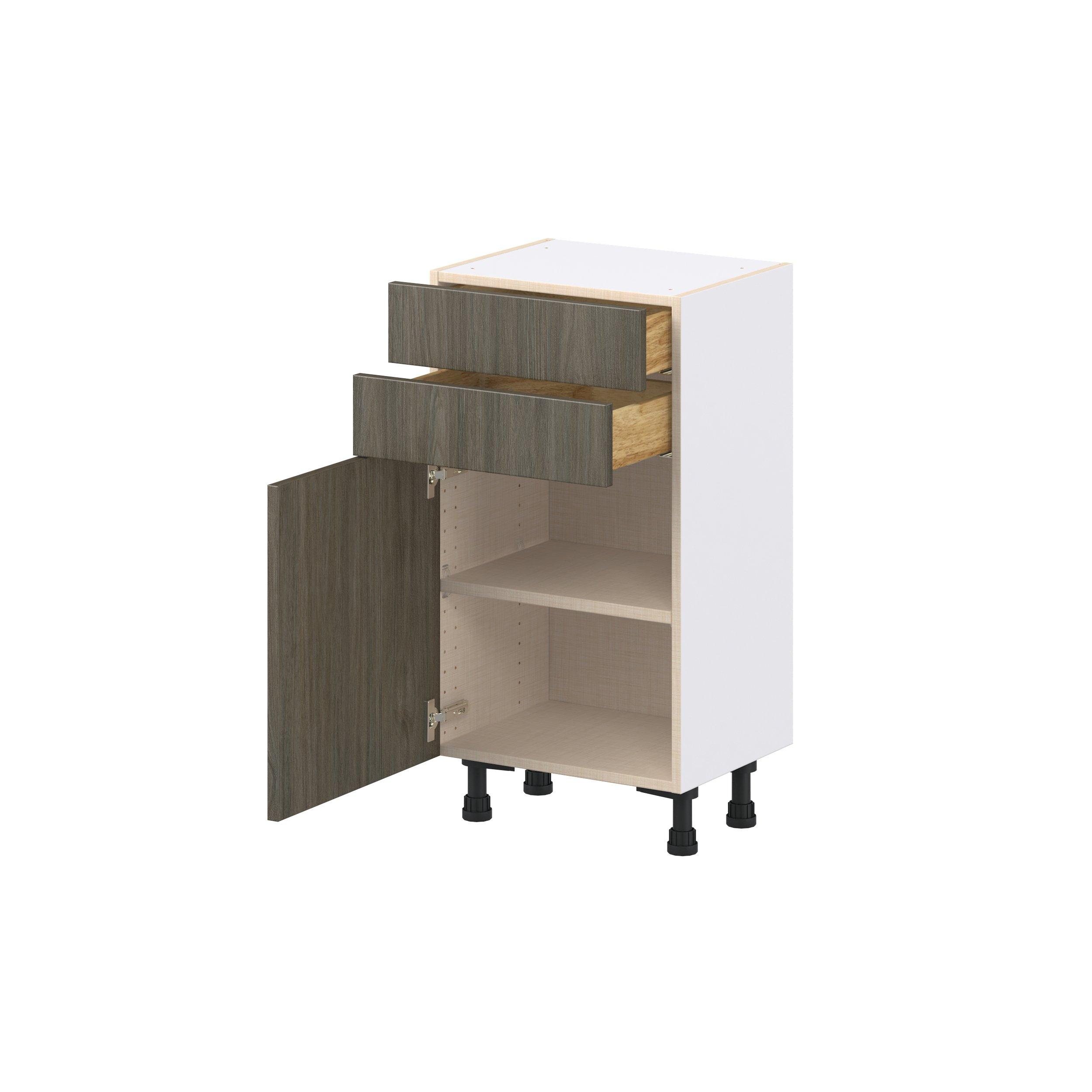 Glenwood 18 in. Burnt Walnut Shallow Base Cabinet