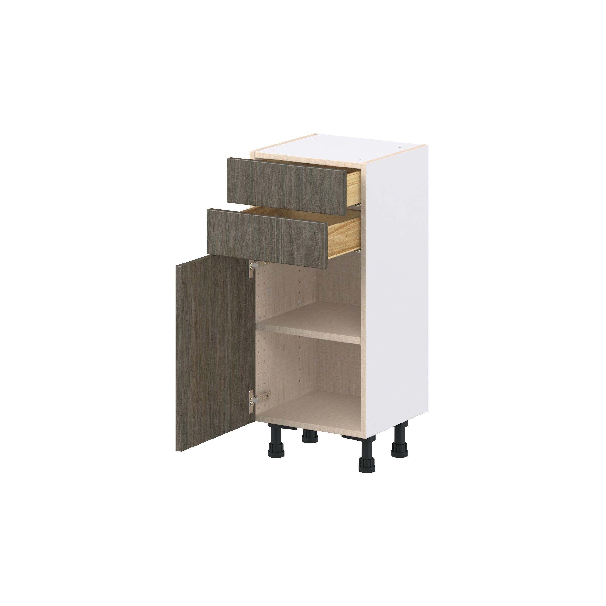 Glenwood 15 in. Burnt Walnut Shallow Base Cabinet