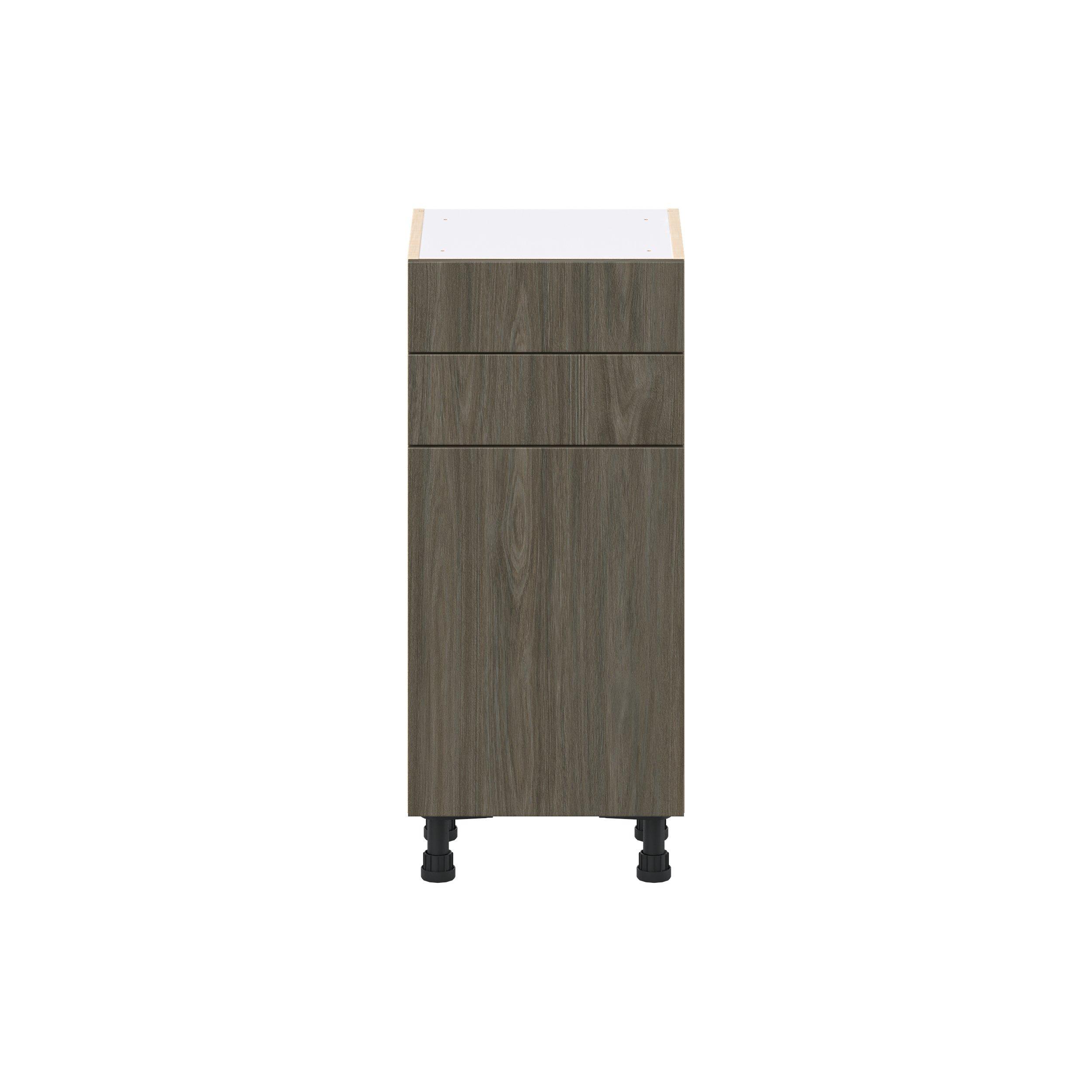 Glenwood 15 in. Burnt Walnut Shallow Base Cabinet