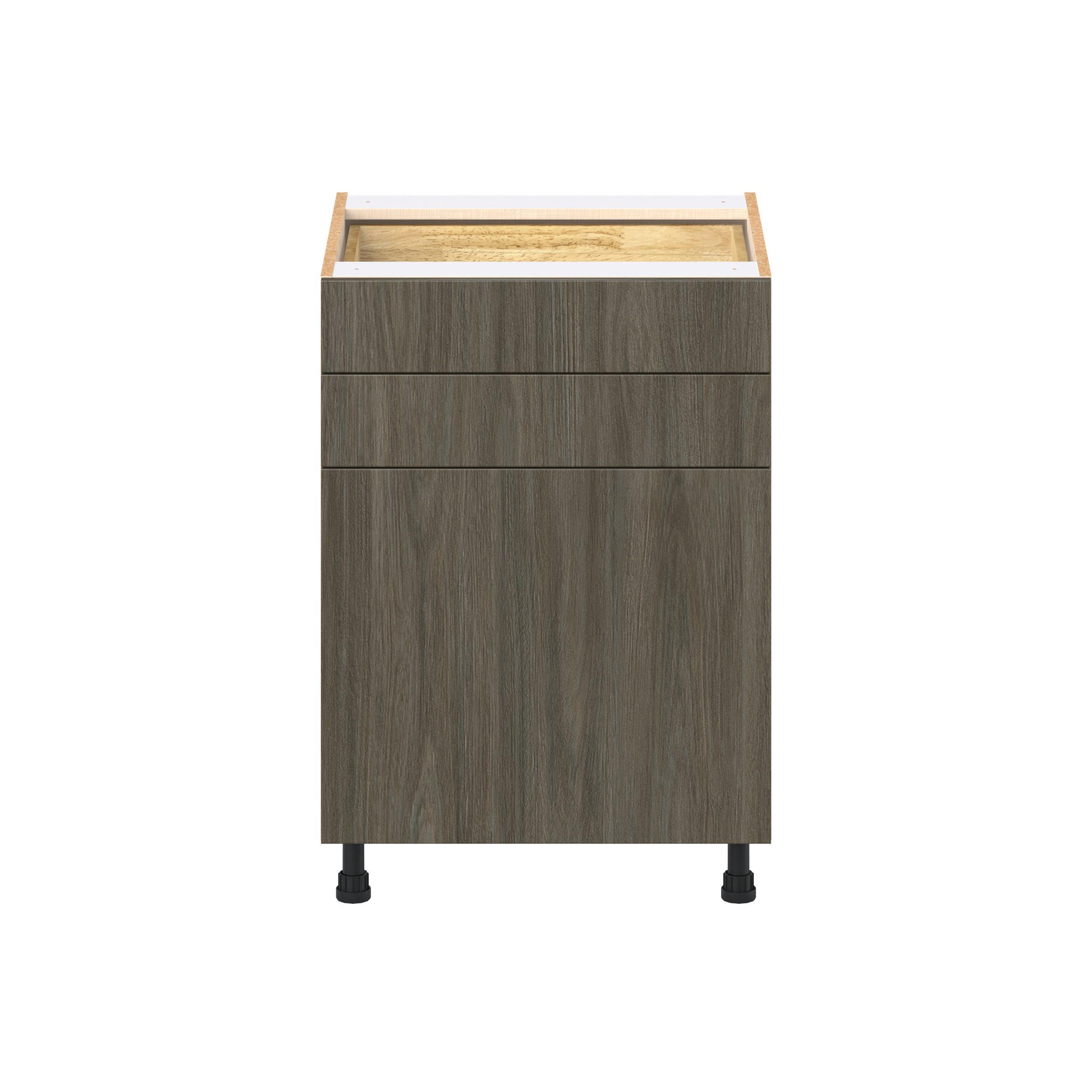 Glenwood 24 in. Burnt Walnut Door and Drawer Base Cabinet