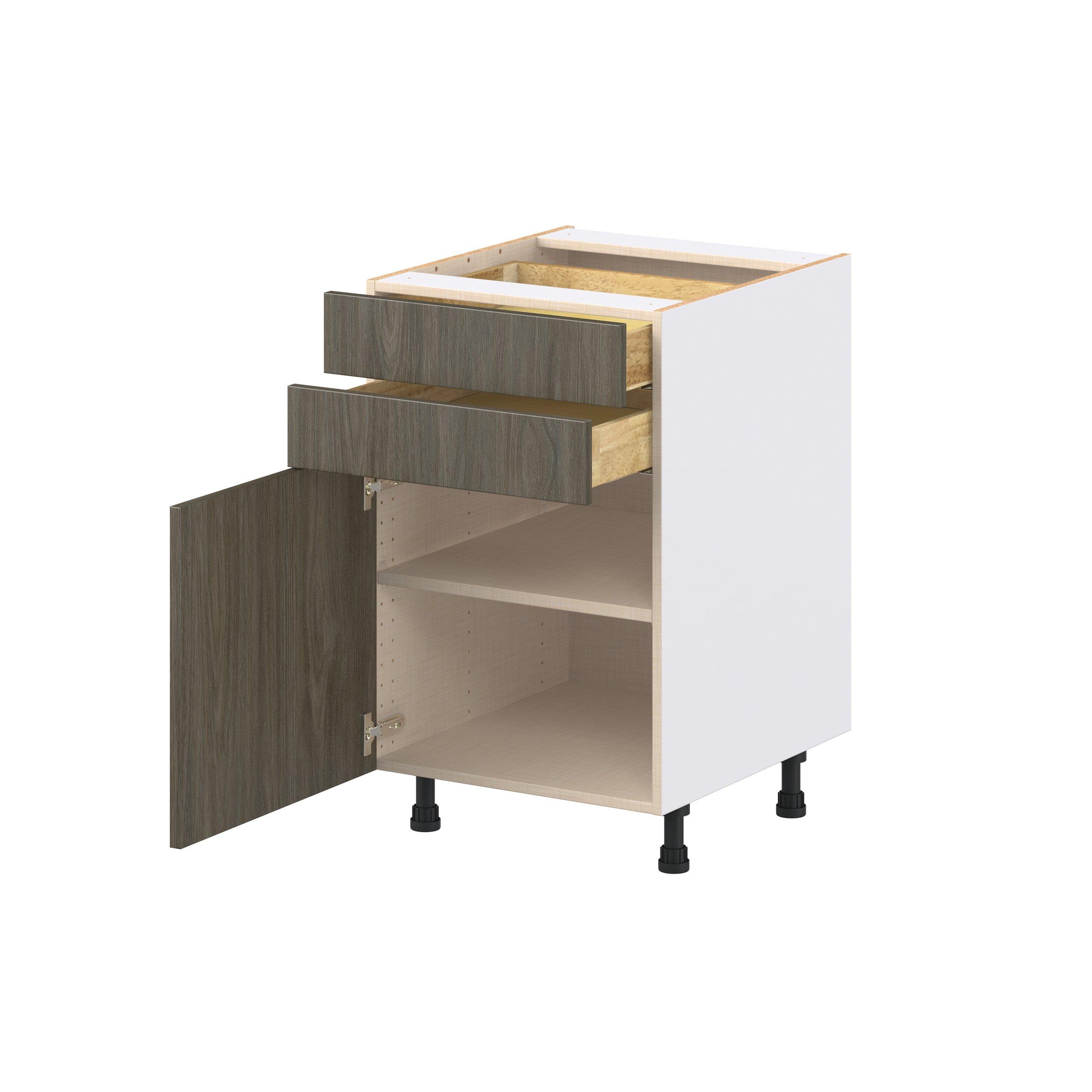 Glenwood 21 in. Burnt Walnut Door and Drawer Base Cabinet
