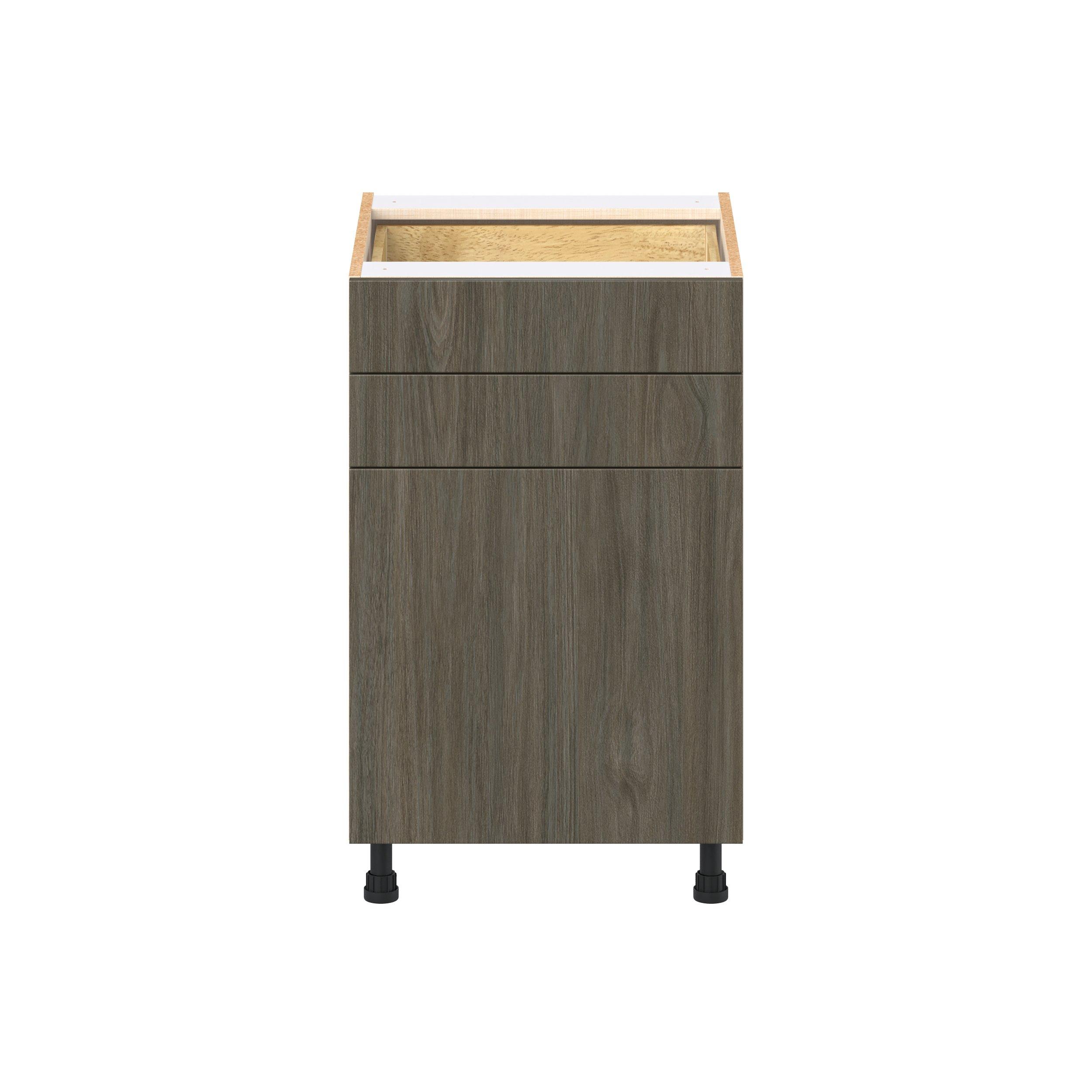 Glenwood 21 in. Burnt Walnut Door and Drawer Base Cabinet