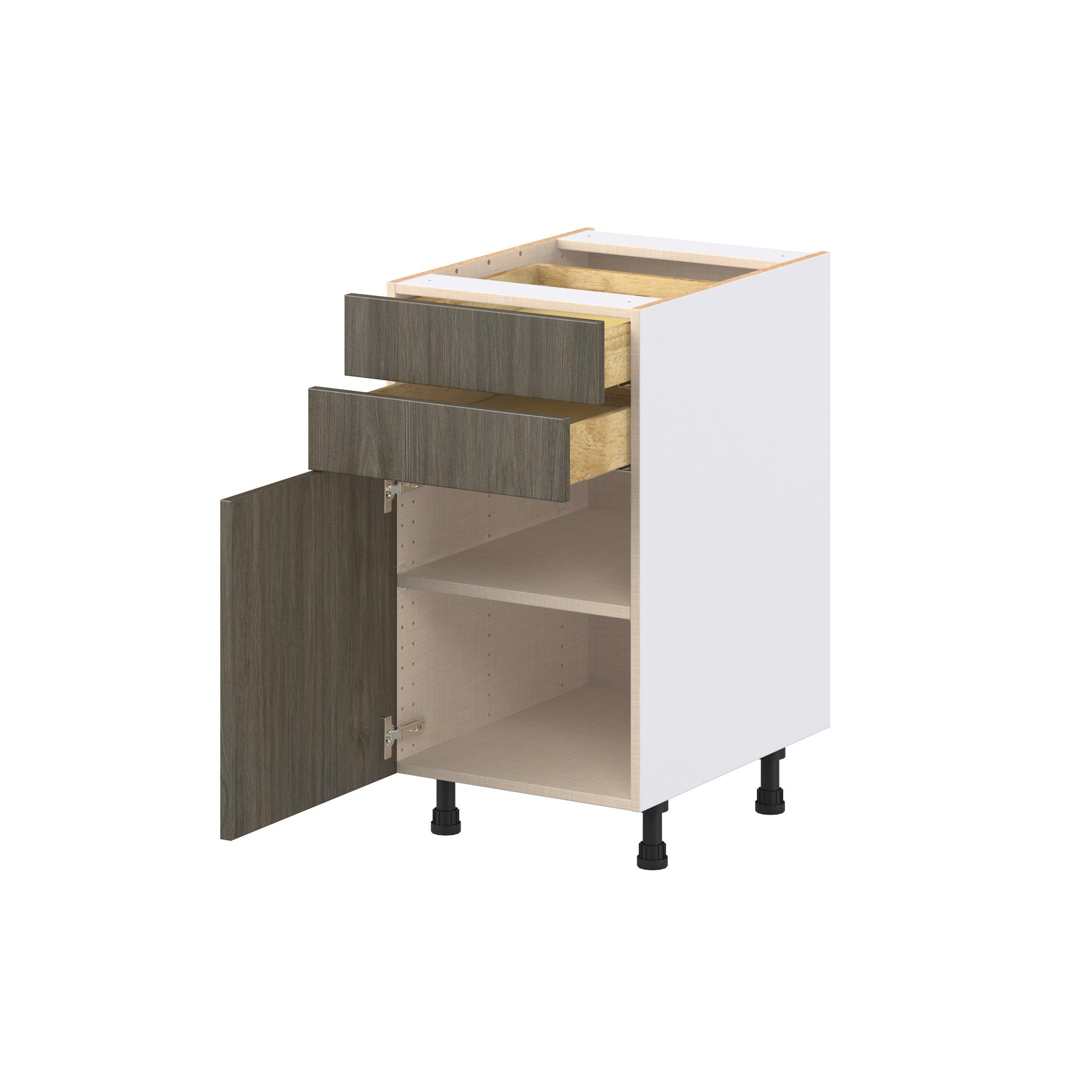 Glenwood 18 in. Burnt Walnut Door and Drawer Base Cabinet