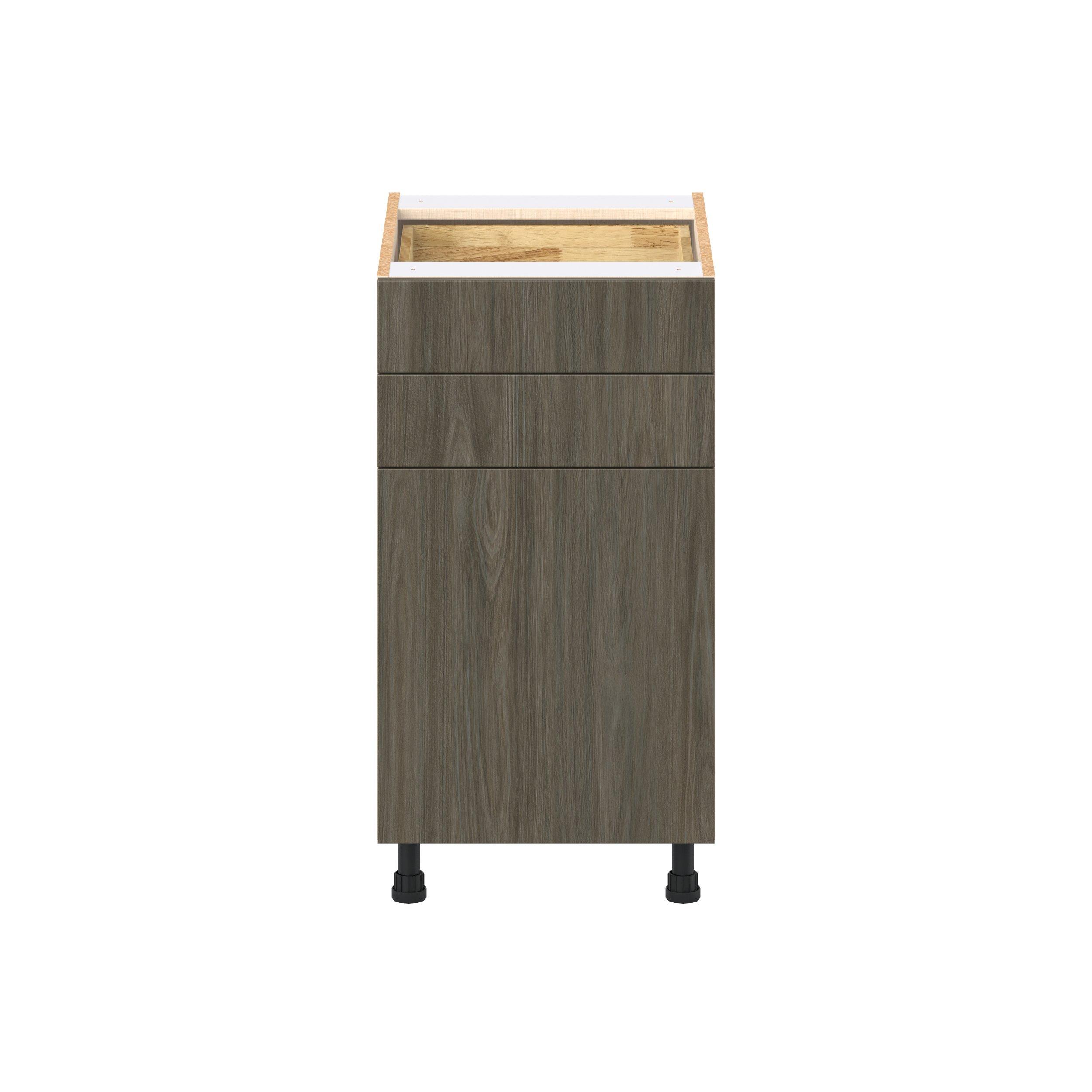 Glenwood 18 in. Burnt Walnut Door and Drawer Base Cabinet