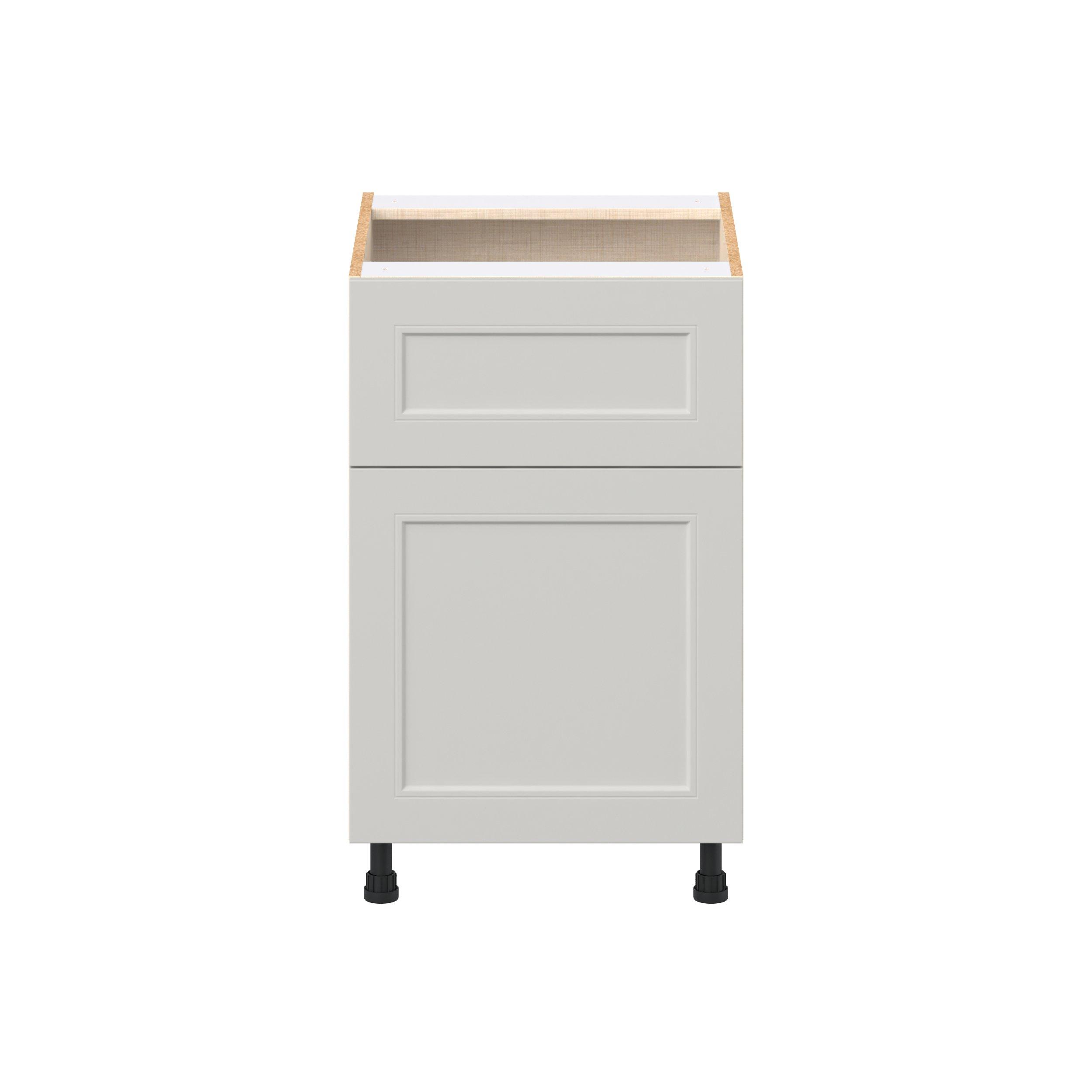 Lenox 21 in. Painted Light Gray Door and Drawer Base Cabinet